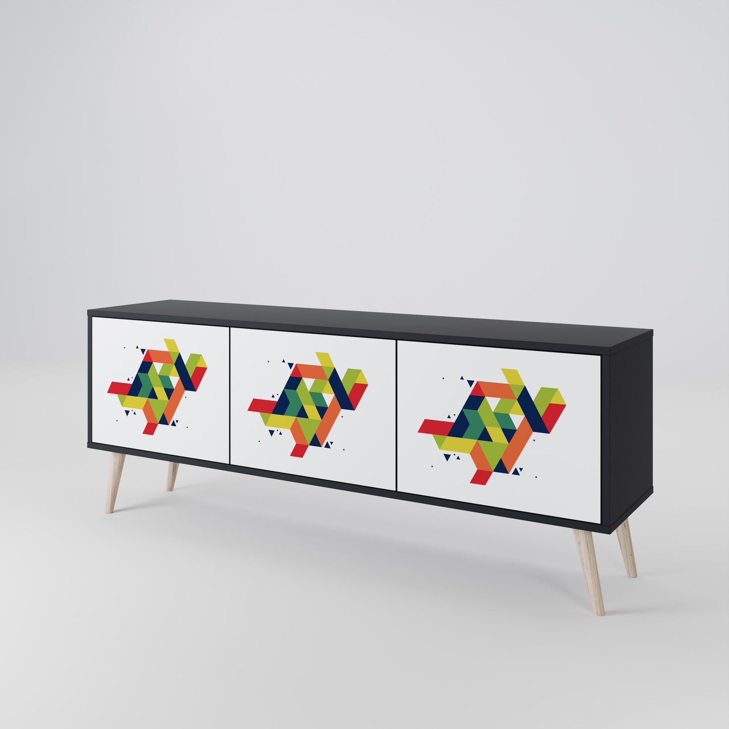 FUTURE SIGN Třídveřový TV stolek