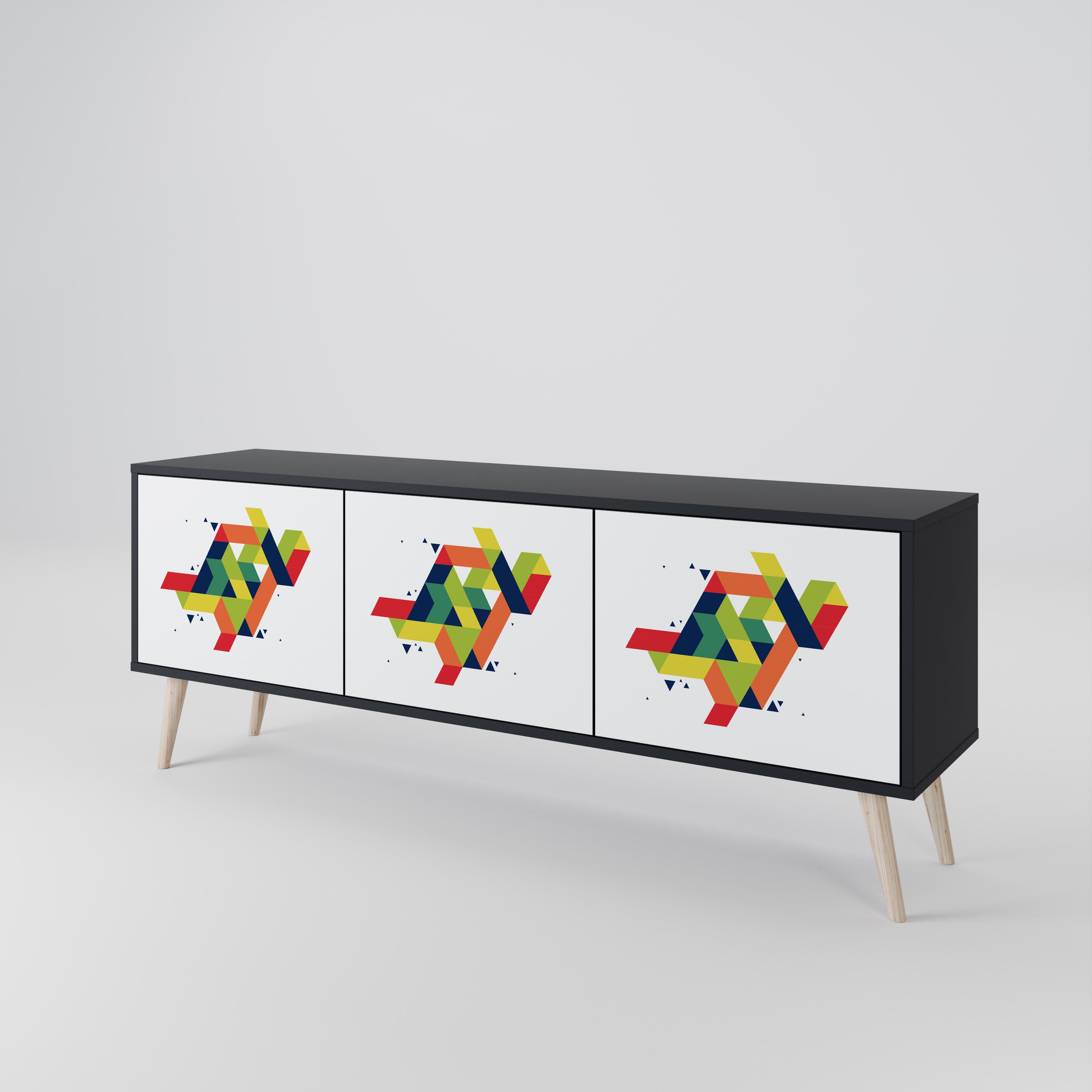 FUTURE SIGN Třídveřový TV stolek