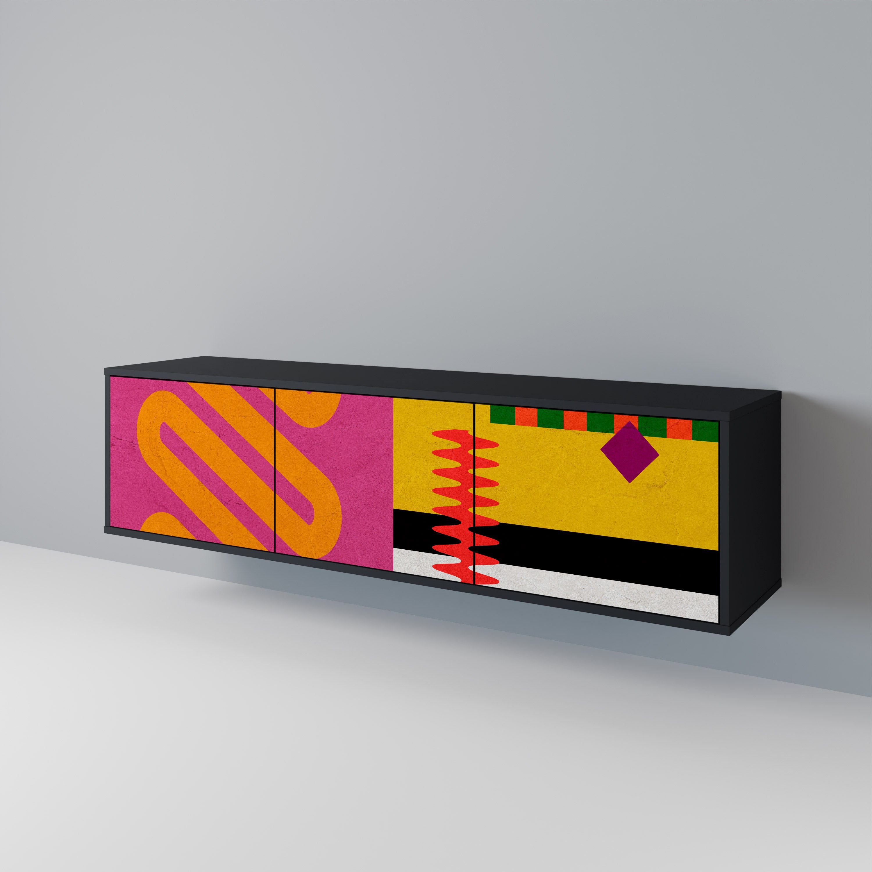 VIVID ART Třídveřový TV stolek
