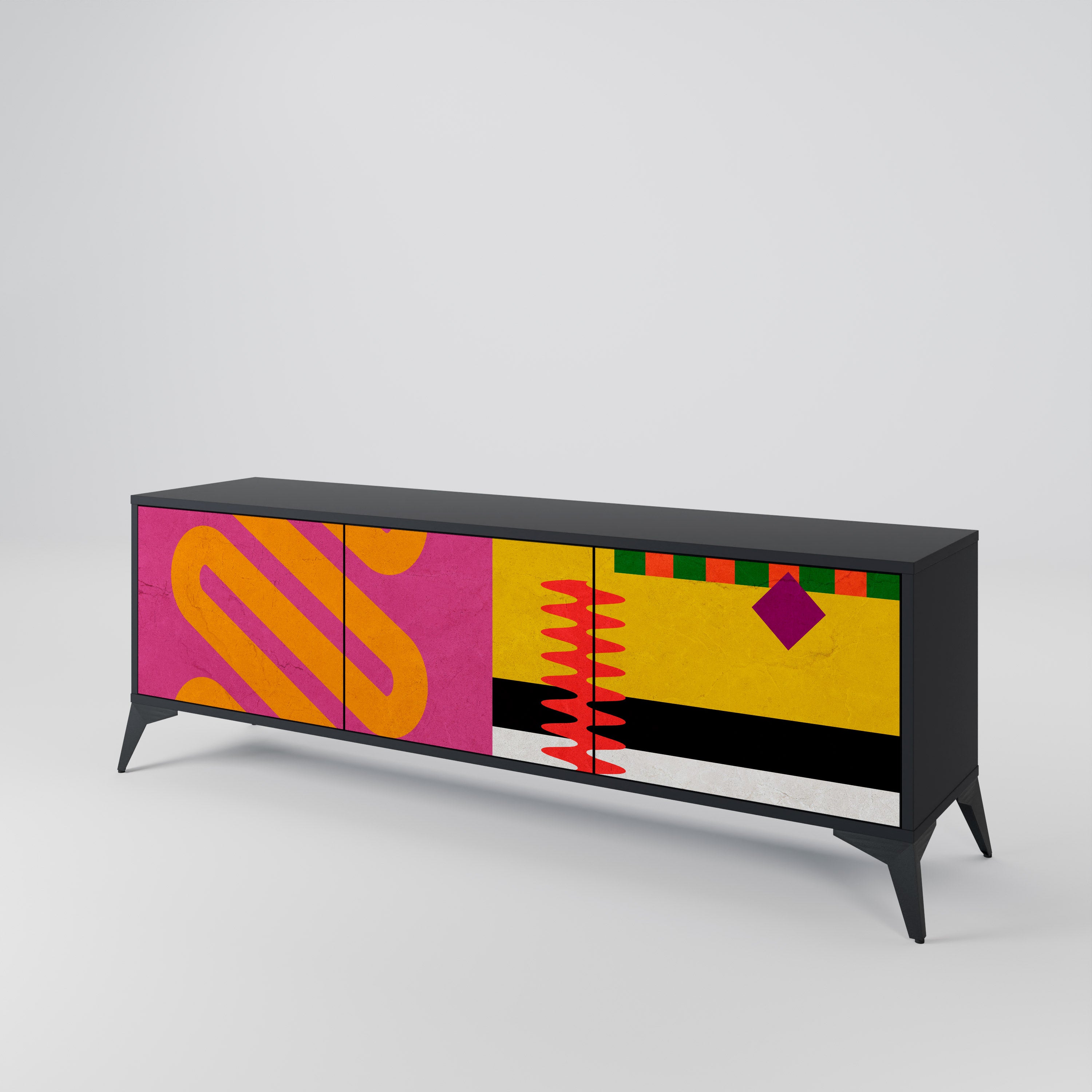 VIVID ART Třídveřový TV stolek