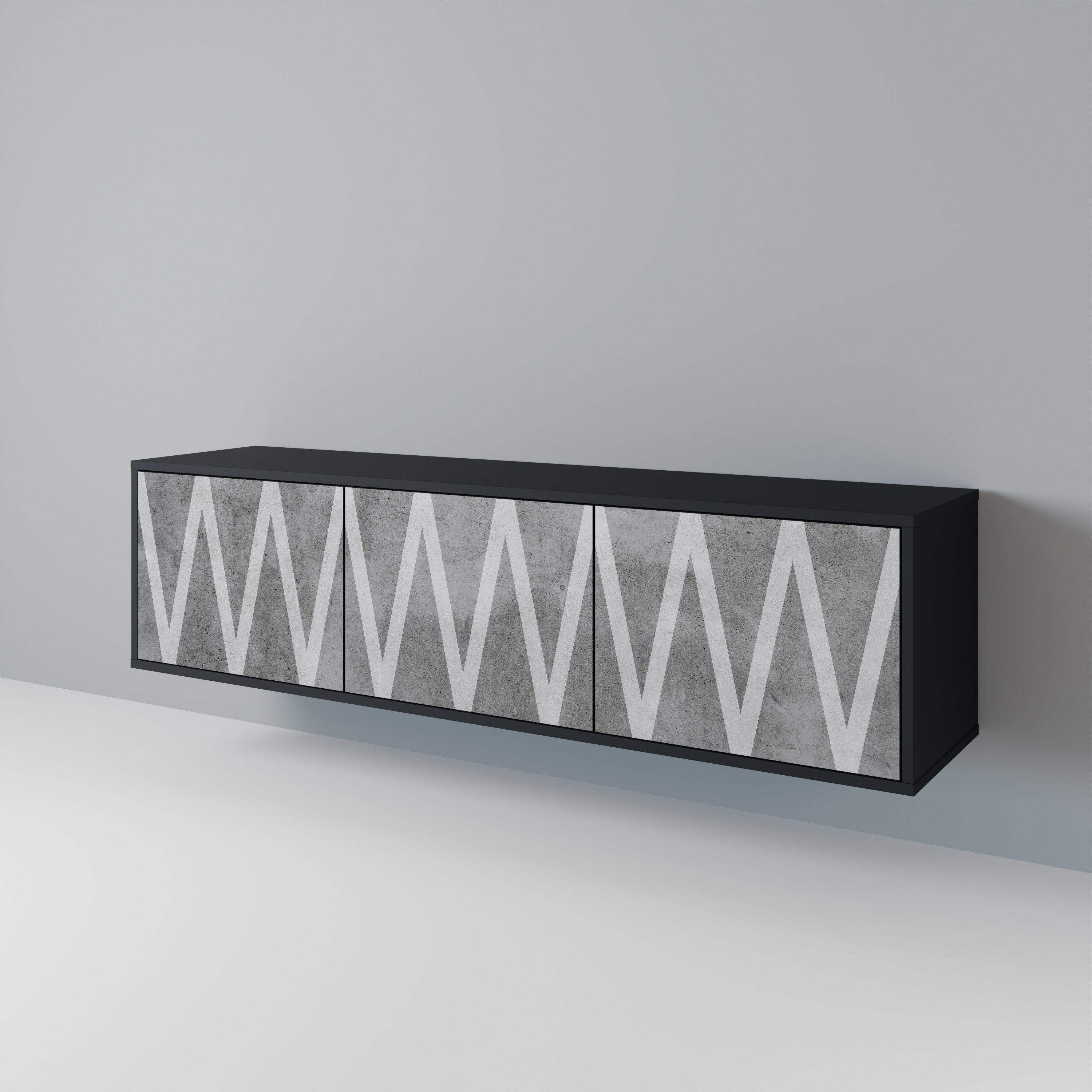 SOLID ZIG ZAG Třídveřový TV stolek