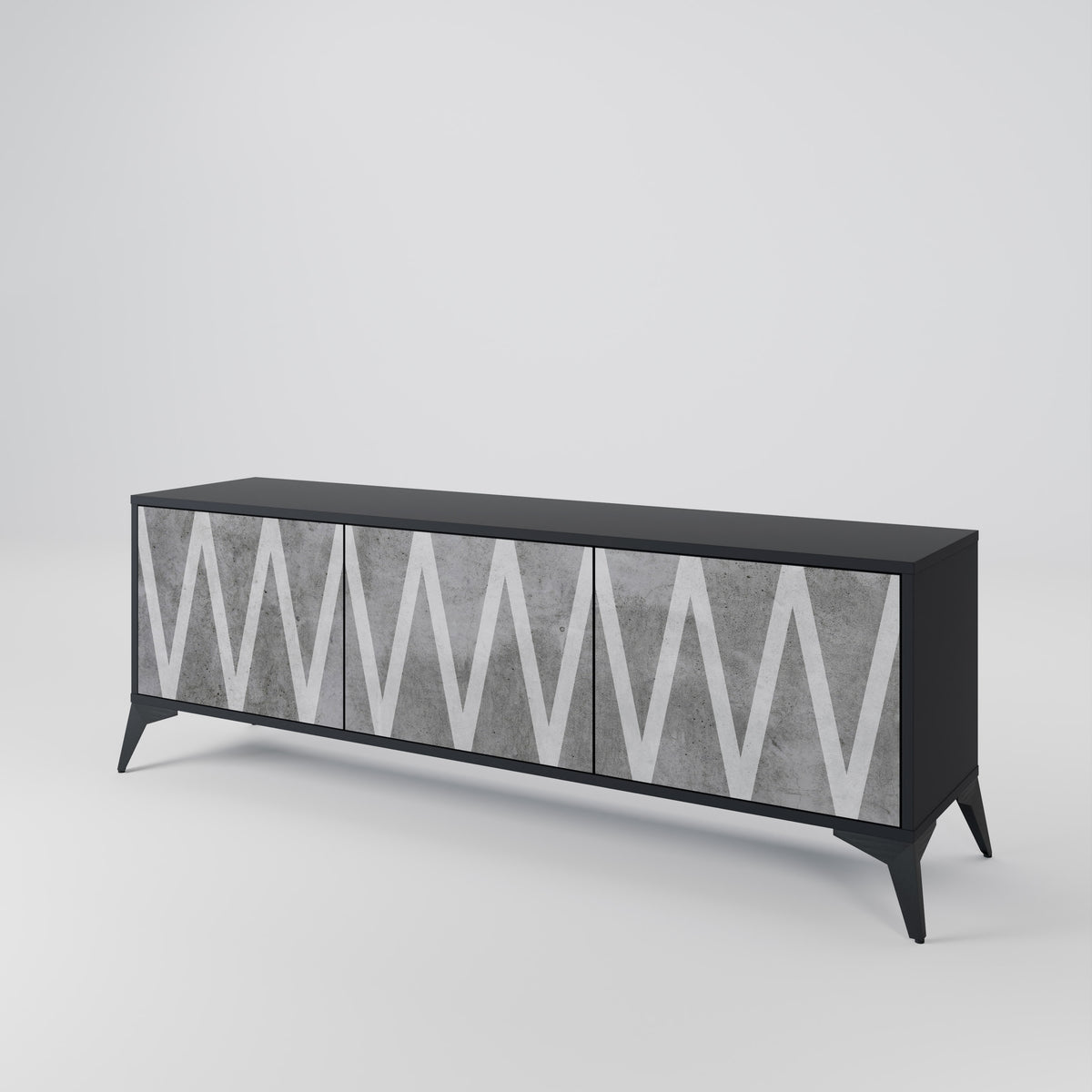SOLID ZIG ZAG Třídveřový TV stolek