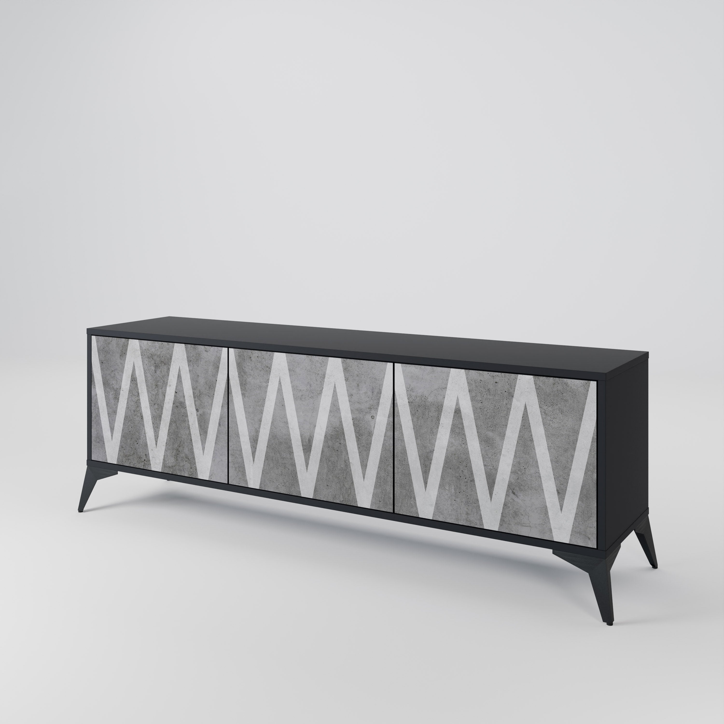SOLID ZIG ZAG Třídveřový TV stolek