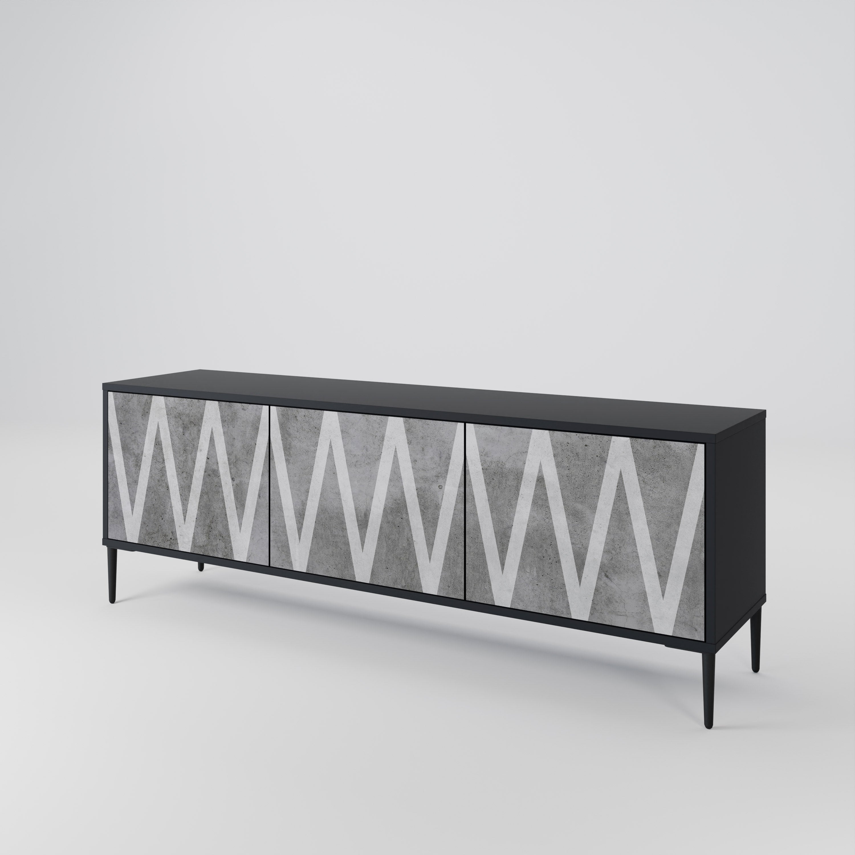 SOLID ZIG ZAG Třídveřový TV stolek