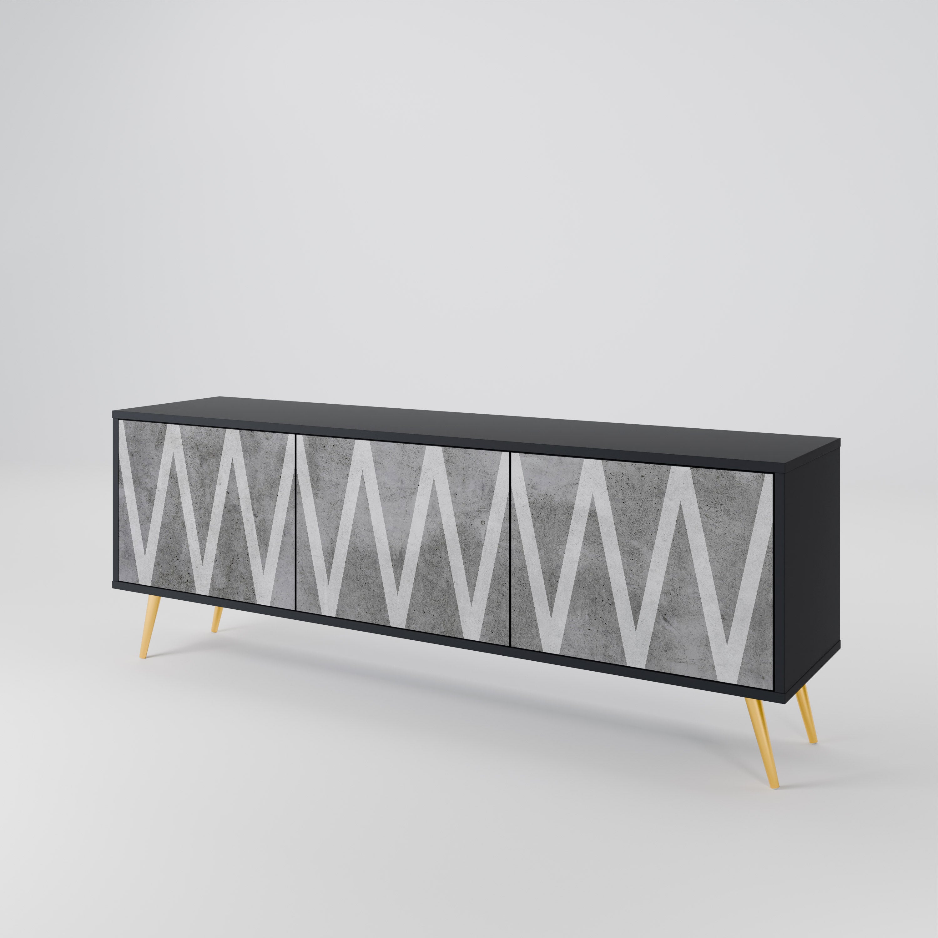SOLID ZIG ZAG Třídveřový TV stolek