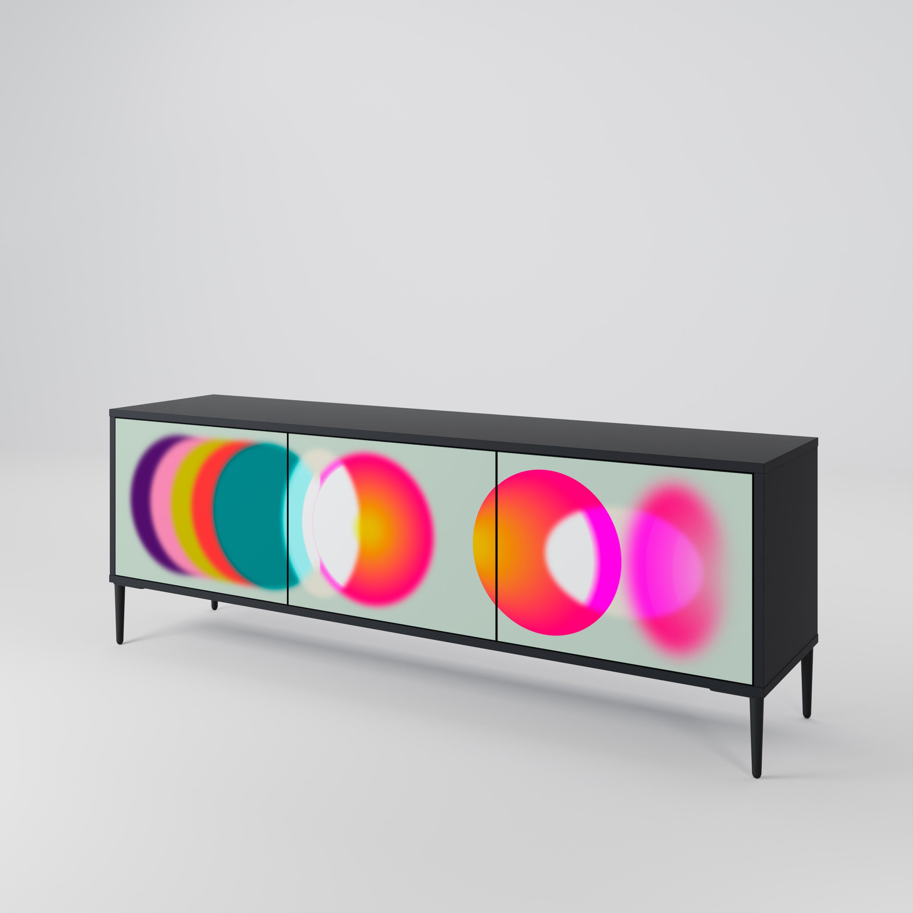 SYMPHONY OF COLORS Třídveřový TV stolek