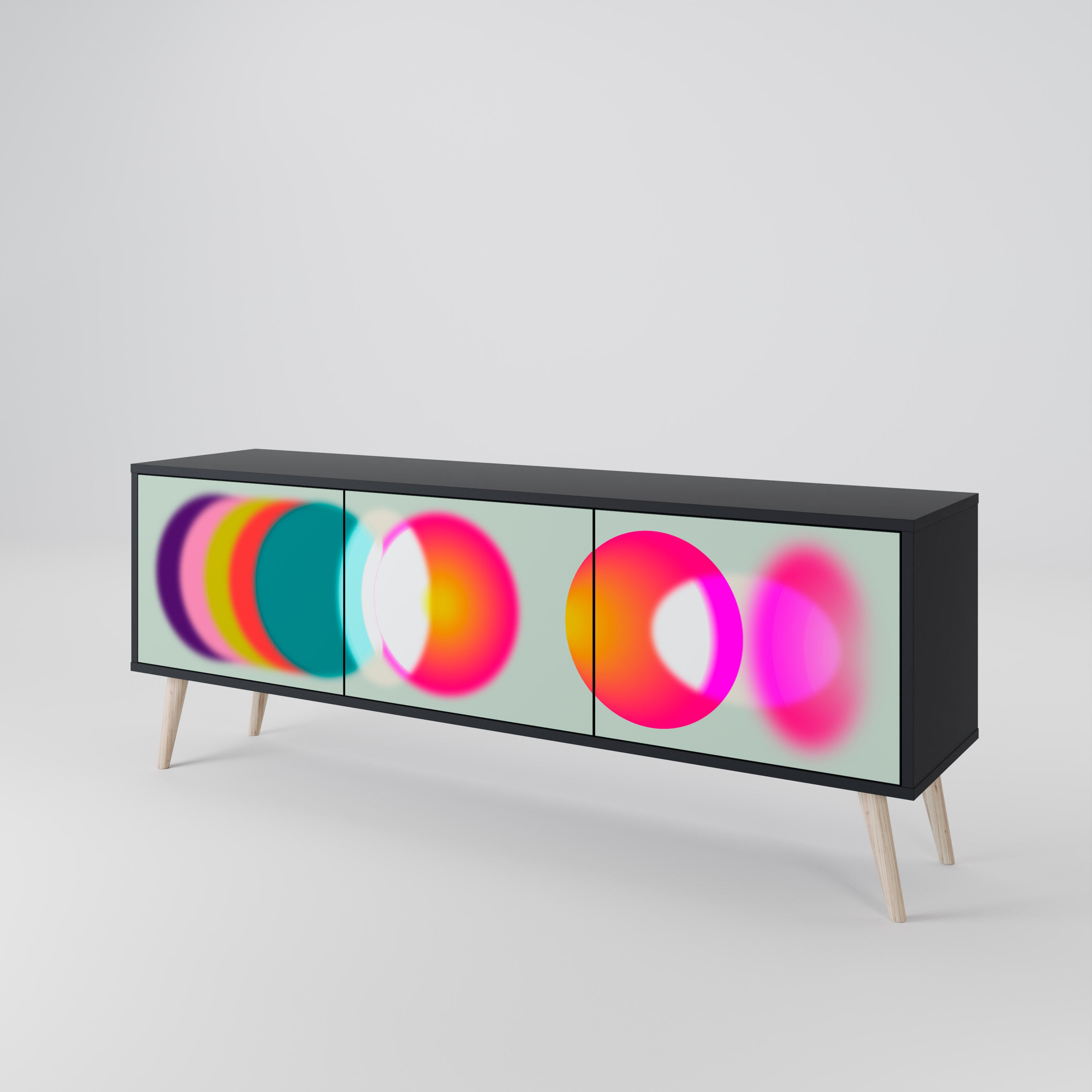 SYMPHONY OF COLORS Třídveřový TV stolek