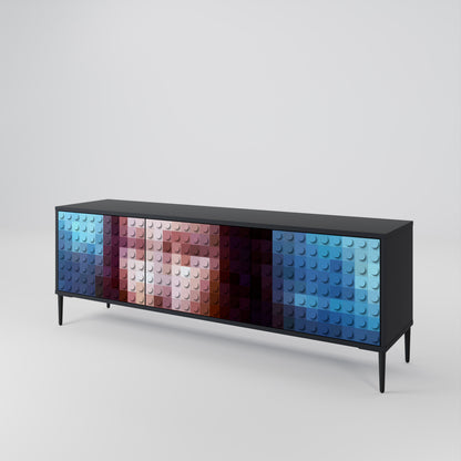CONSTRUCTIVE ART Třídveřový TV stolek