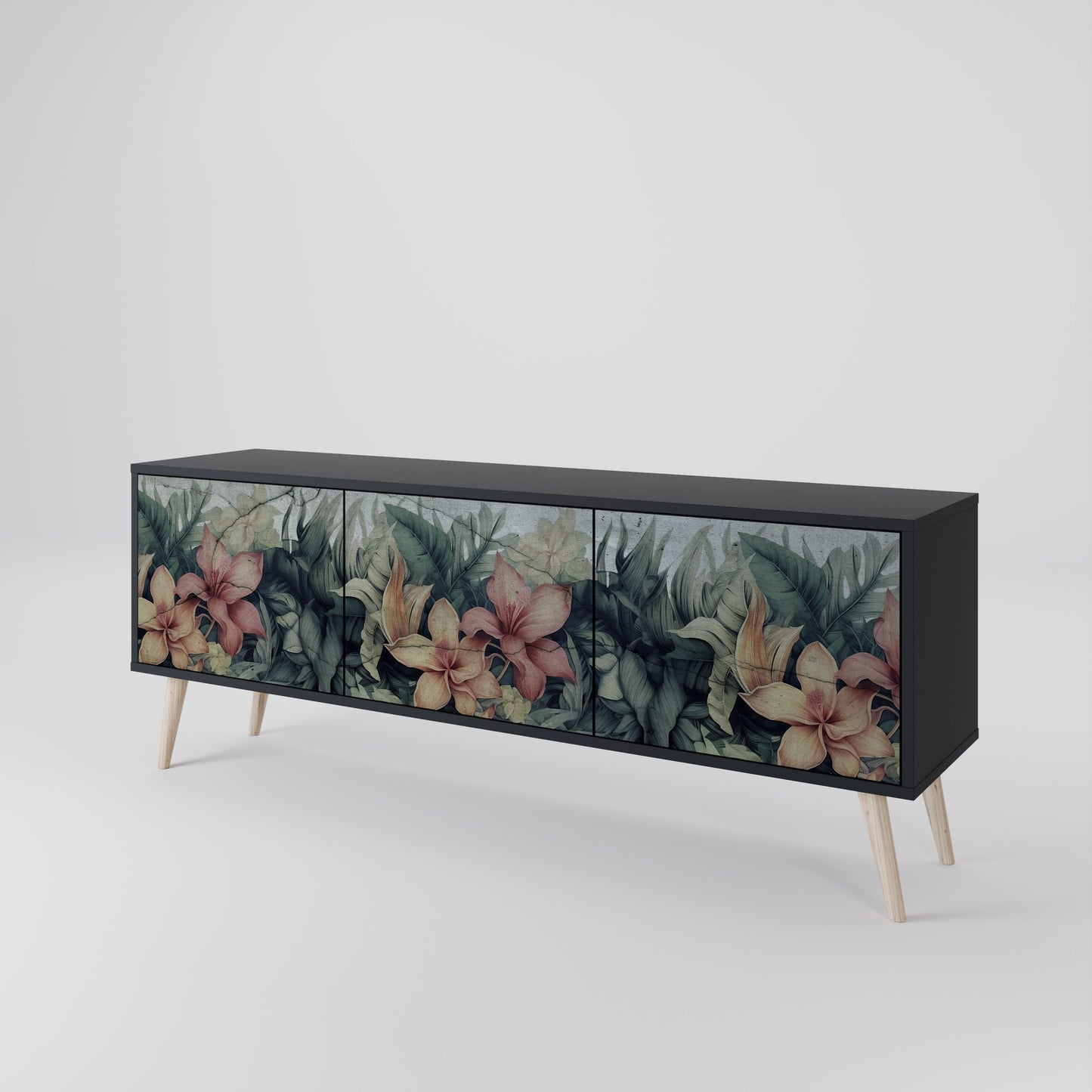 HEAVENLY BLOOM Třídveřový TV stolek