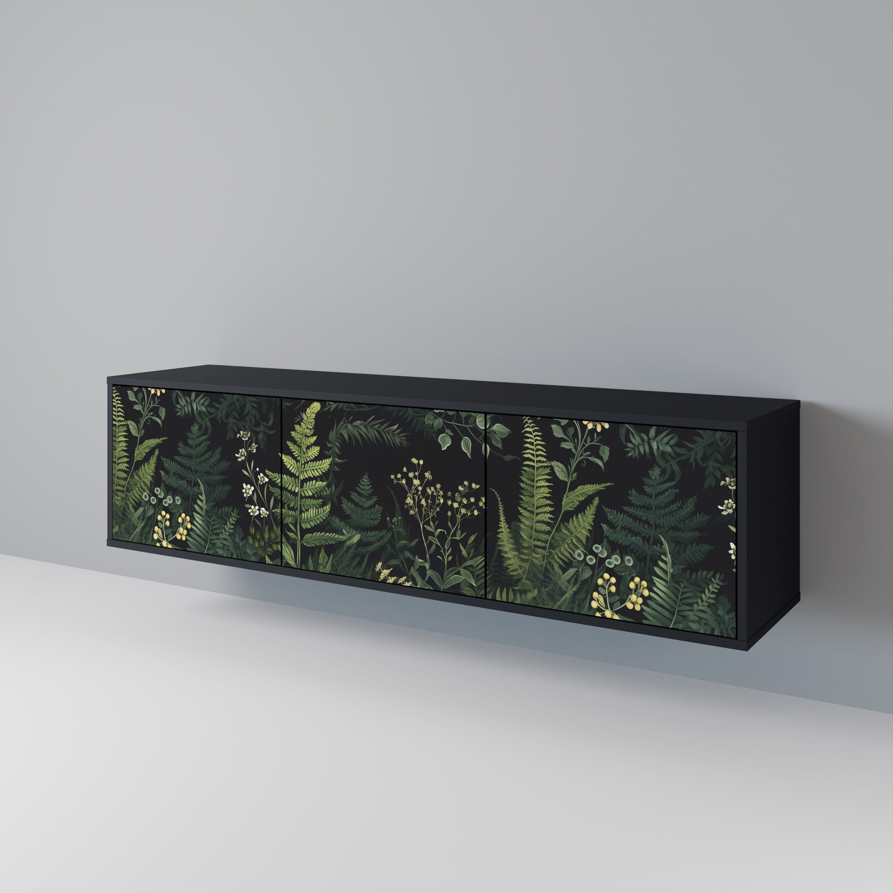 FERN FLOWERS Třídveřový TV stolek