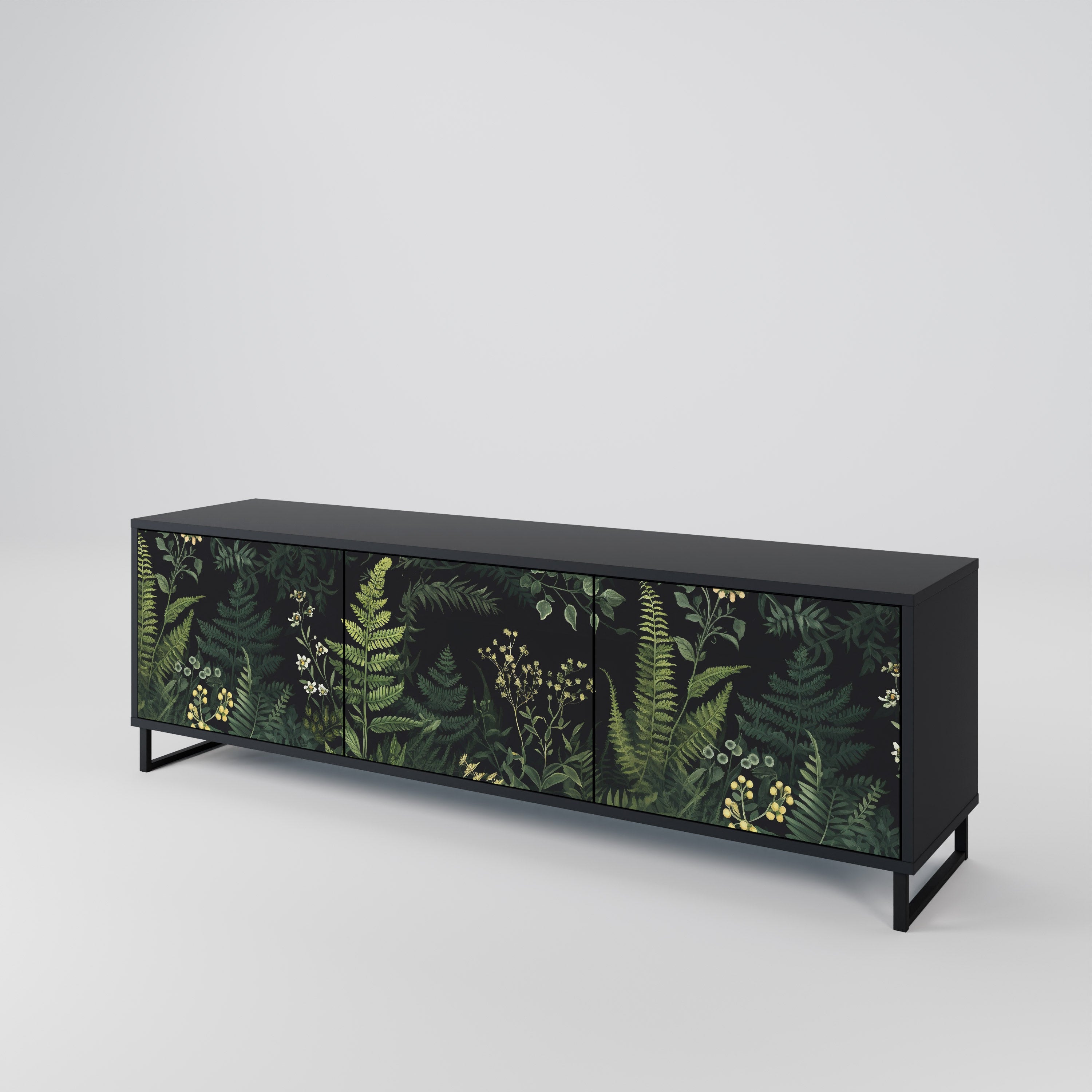 FERN FLOWERS Třídveřový TV stolek