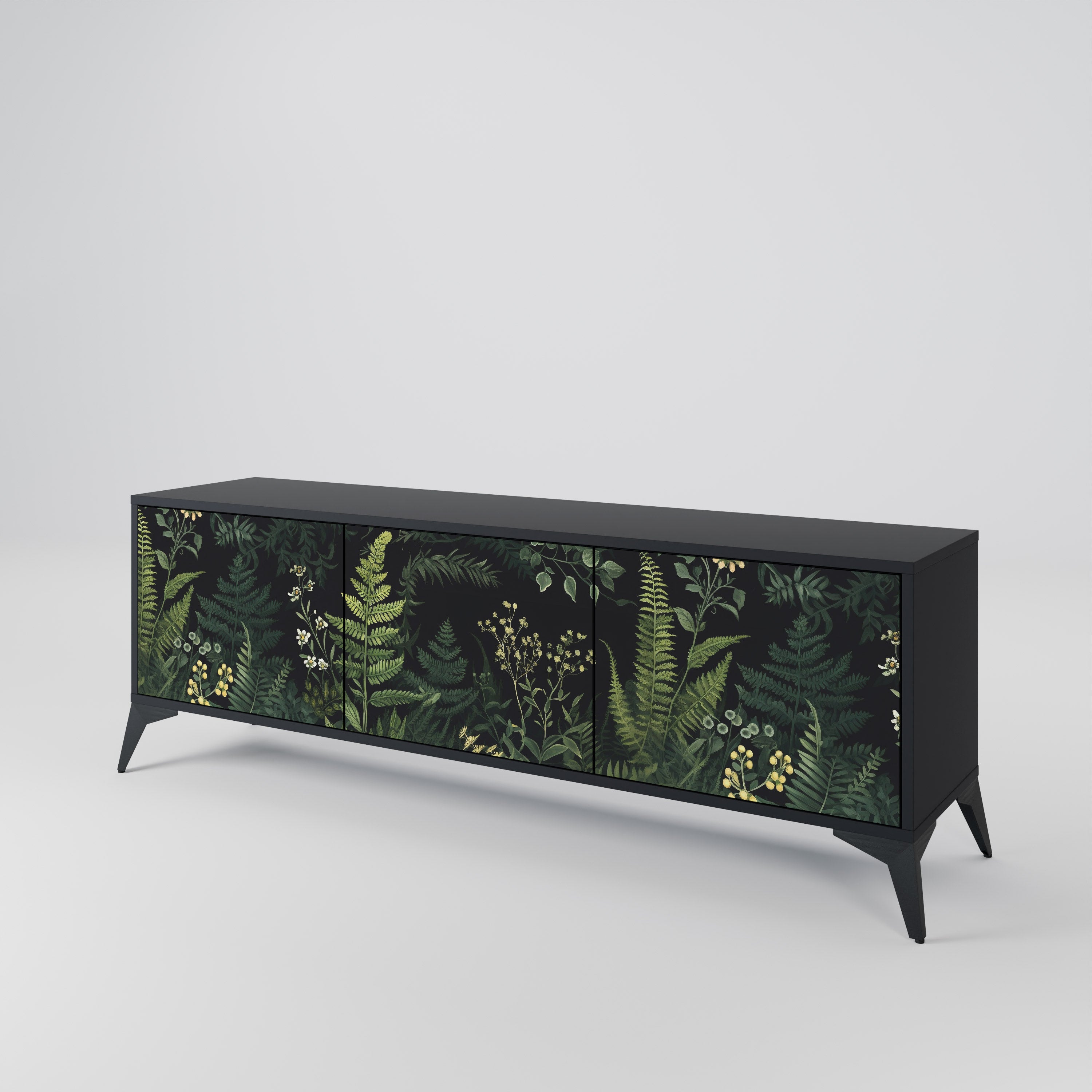 FERN FLOWERS Třídveřový TV stolek
