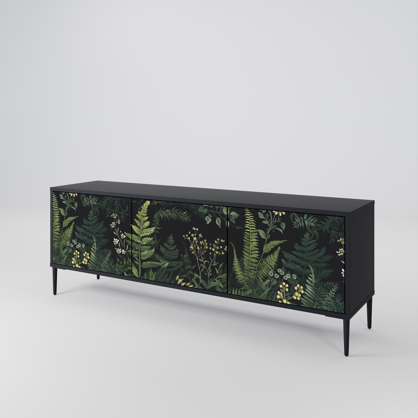 FERN FLOWERS Třídveřový TV stolek