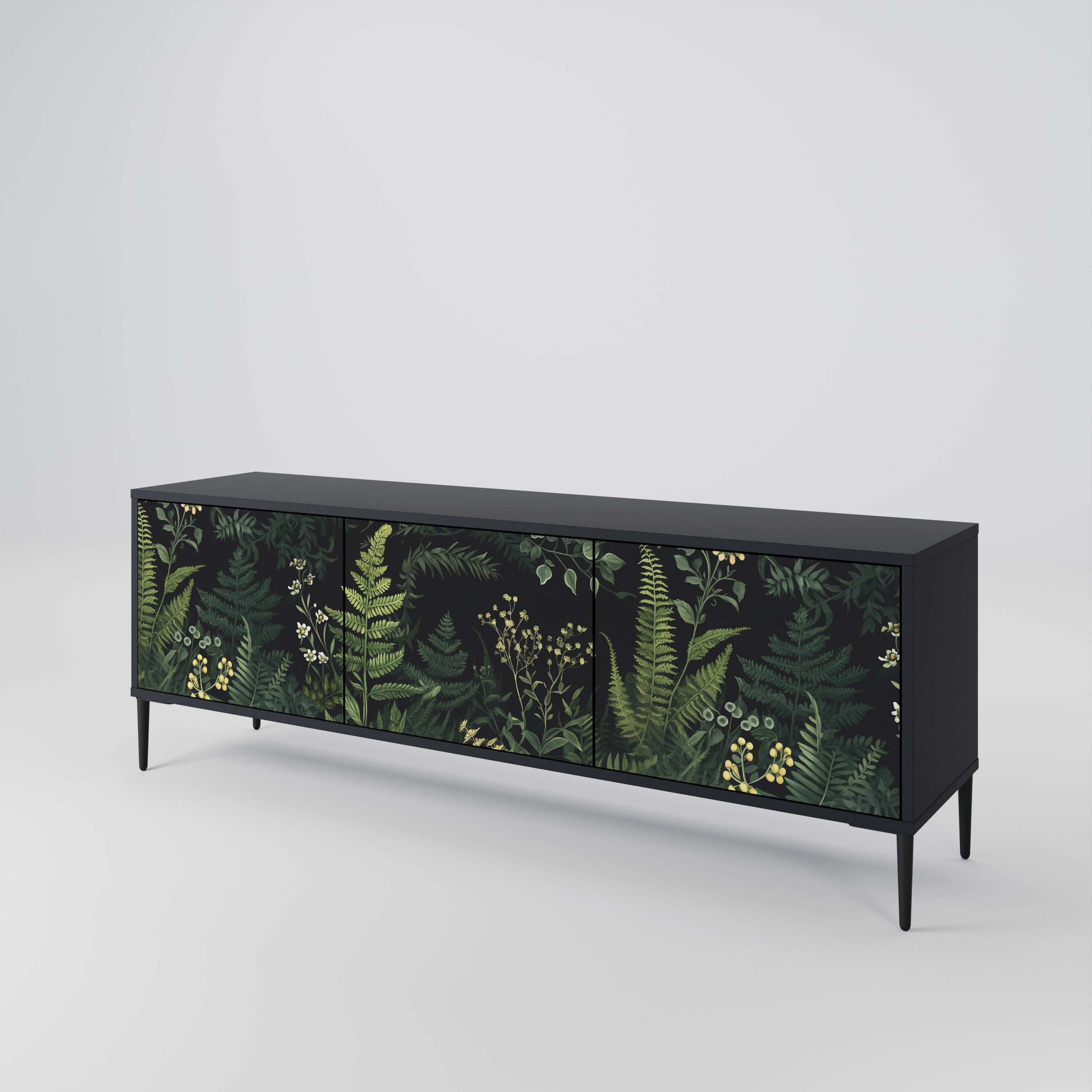 FERN FLOWERS Třídveřový TV stolek