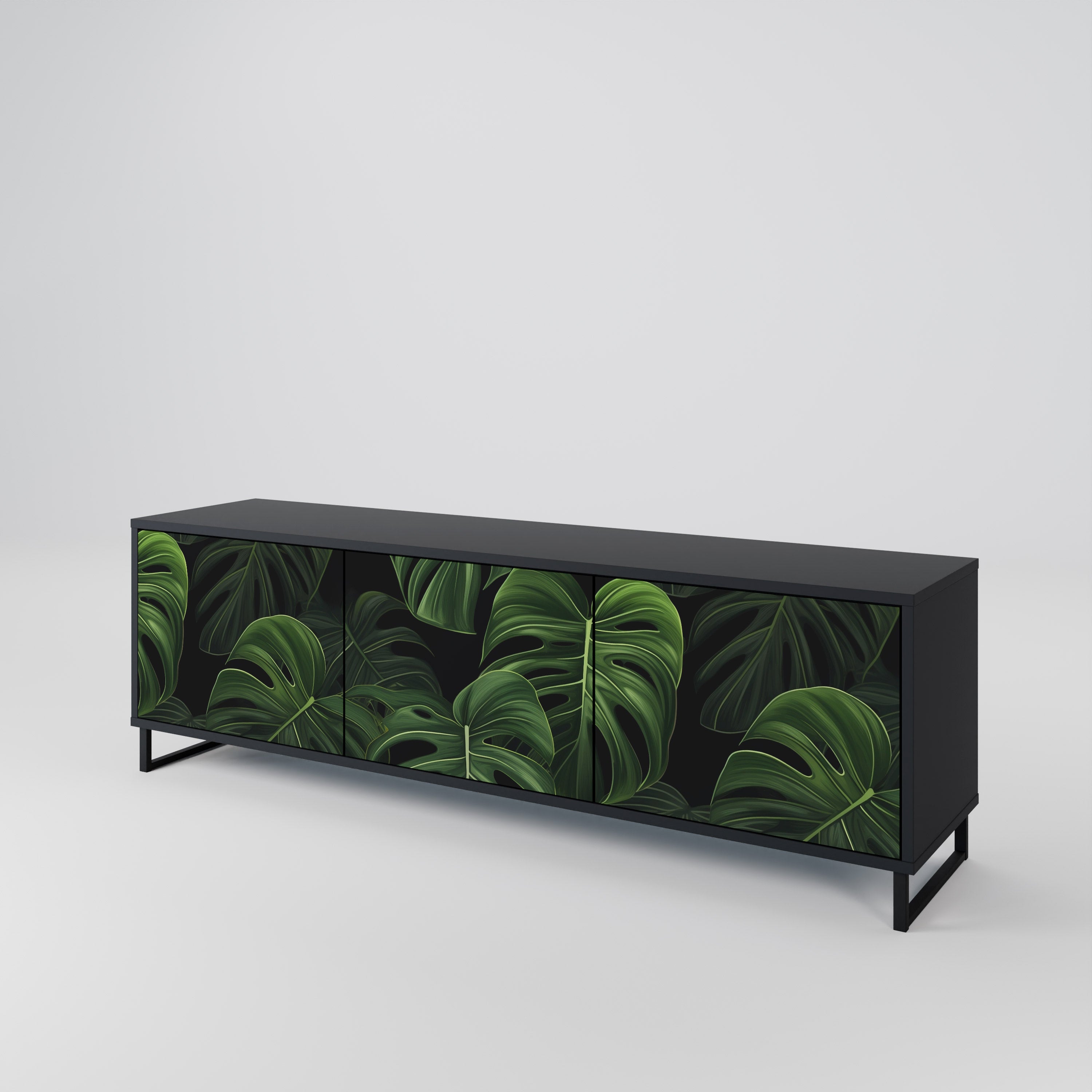 INFINITE MONSTERA Třídveřový TV stolek