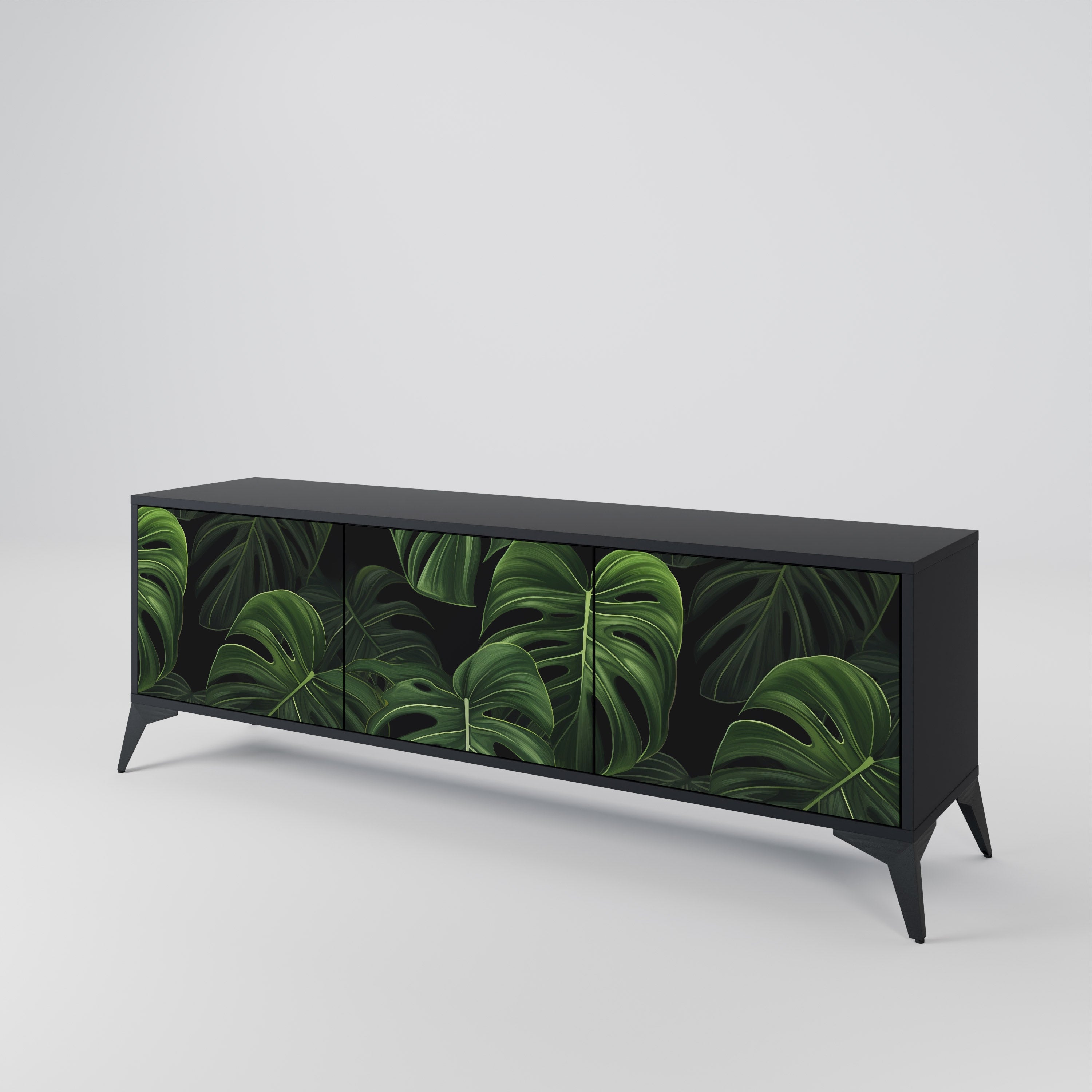 INFINITE MONSTERA Třídveřový TV stolek