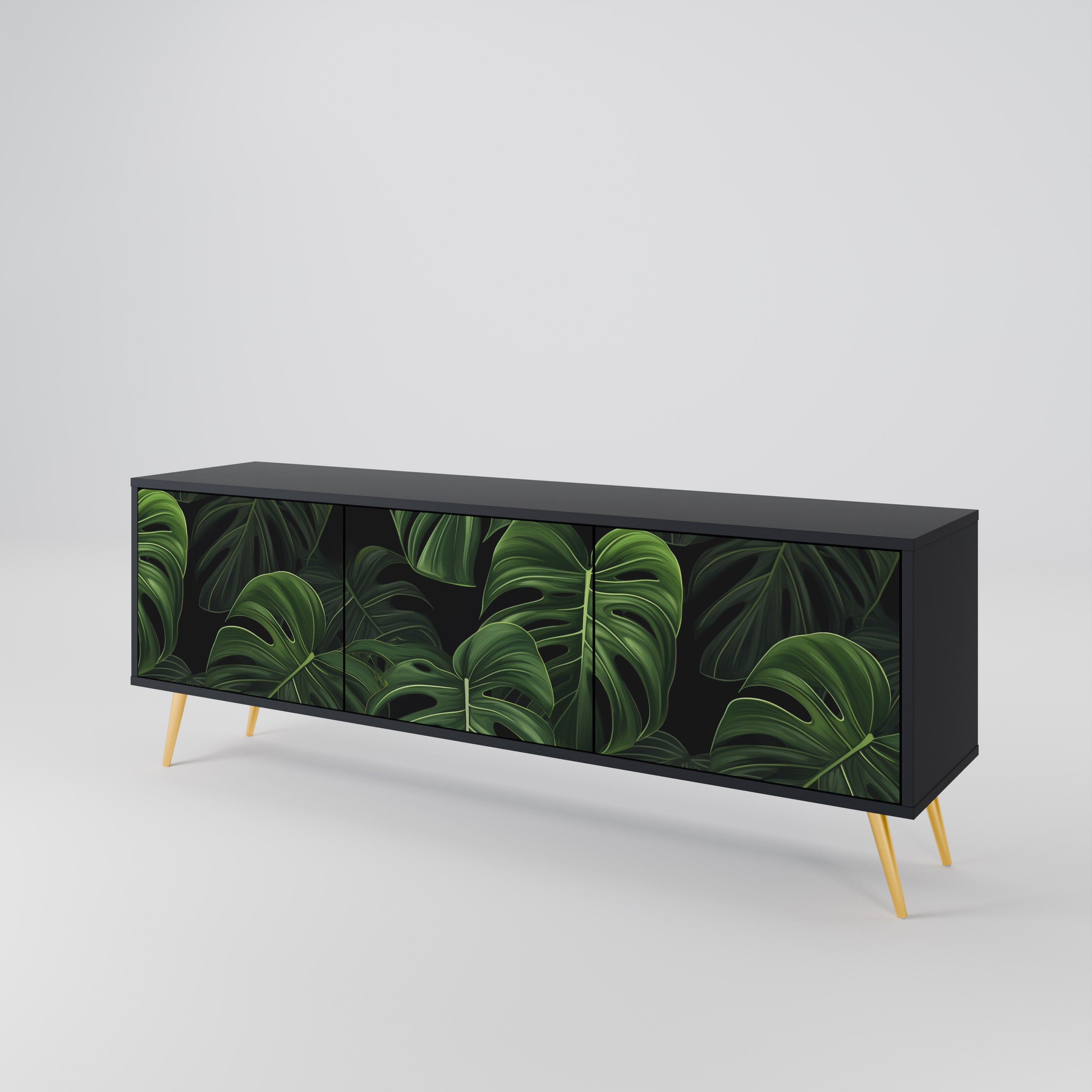 INFINITE MONSTERA Třídveřový TV stolek