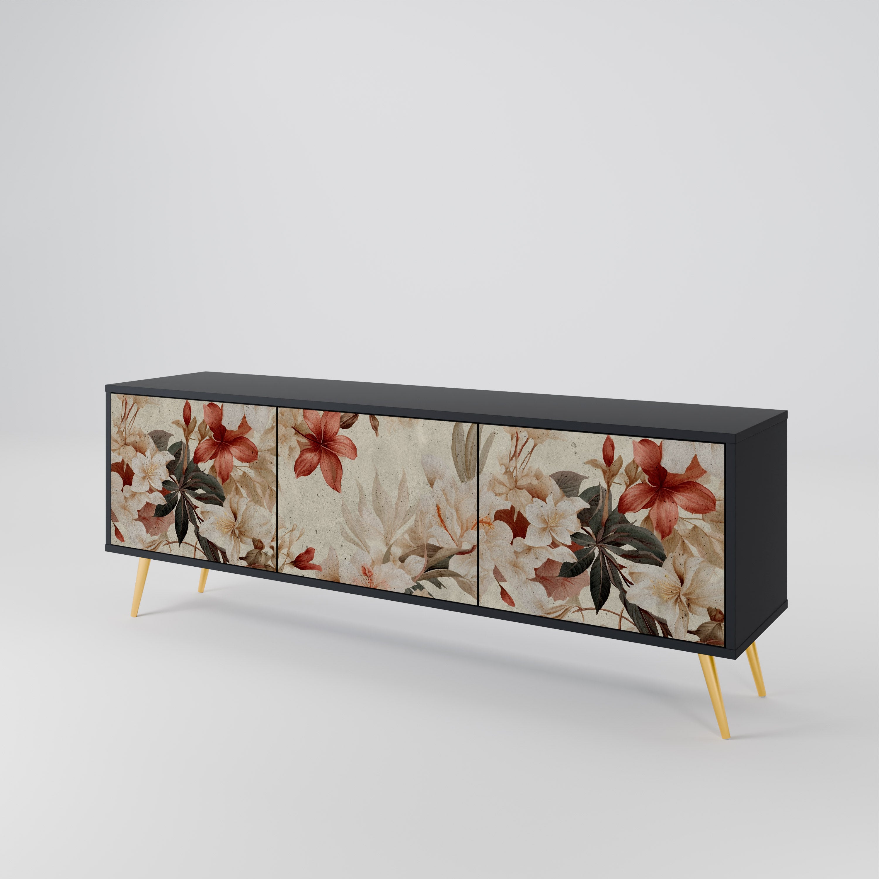 PETAL HARMONY Třídveřový TV stolek