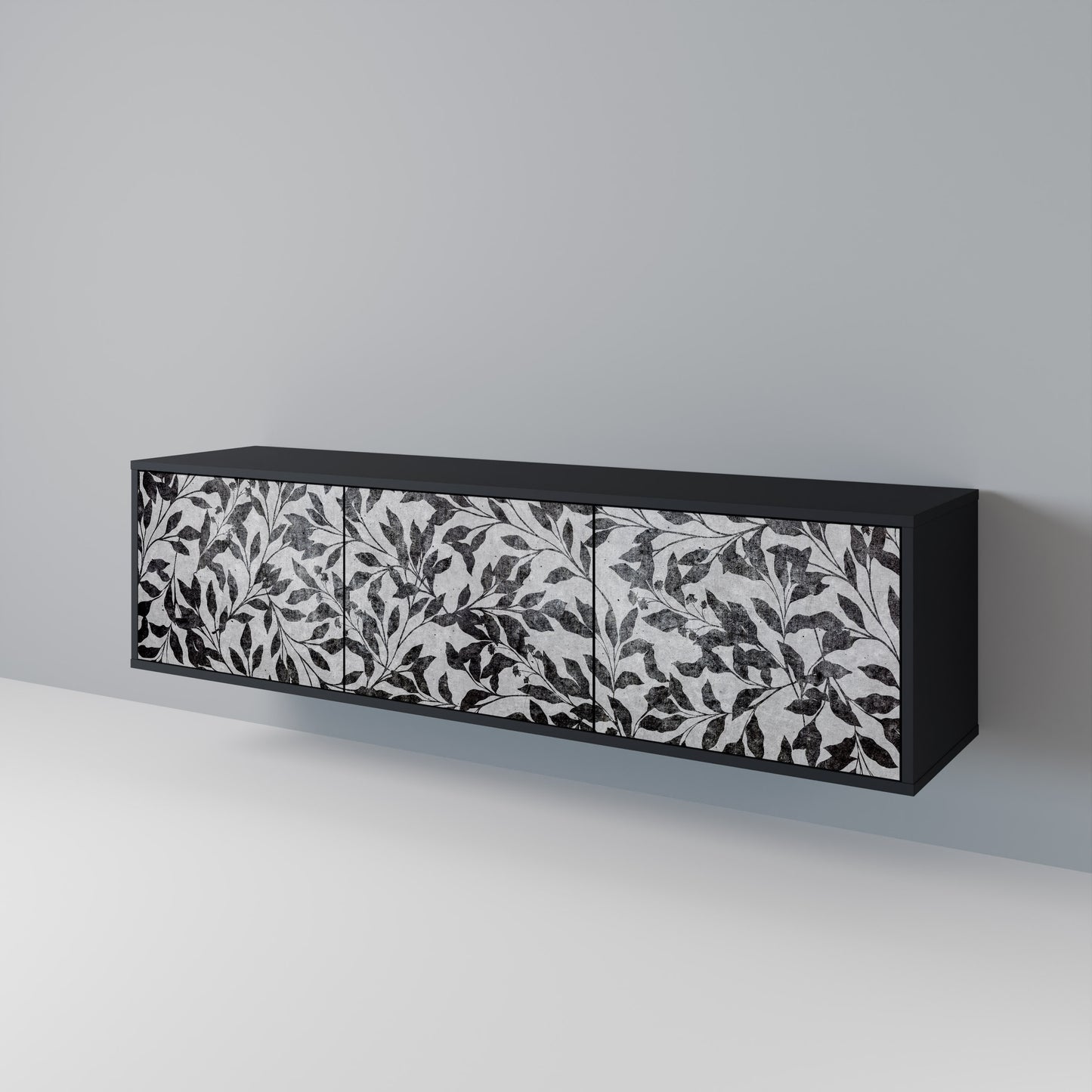 CHARCOAL SPROUT Třídveřový TV stolek