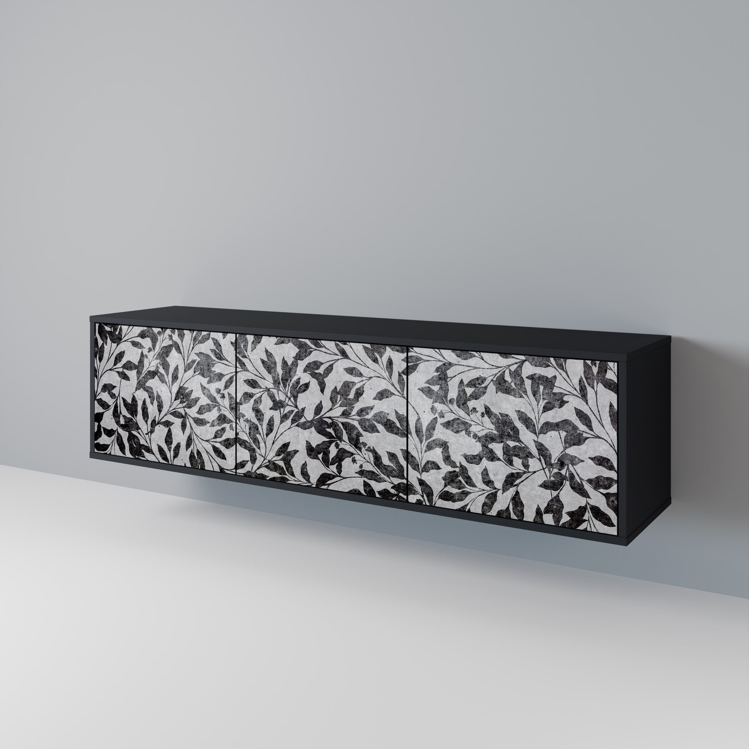 CHARCOAL SPROUT Třídveřový TV stolek
