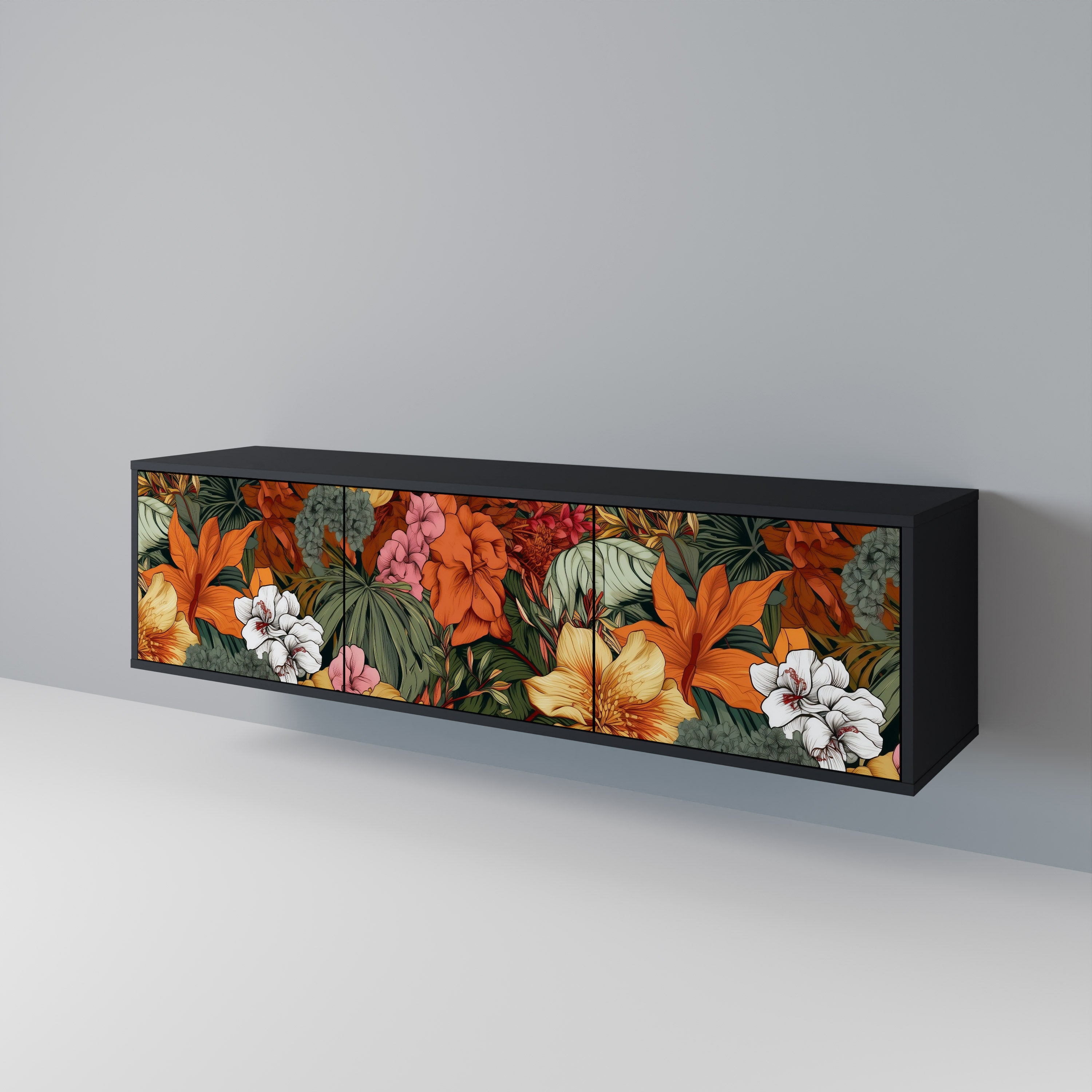 RADIANT FLORA Třídveřový TV stolek