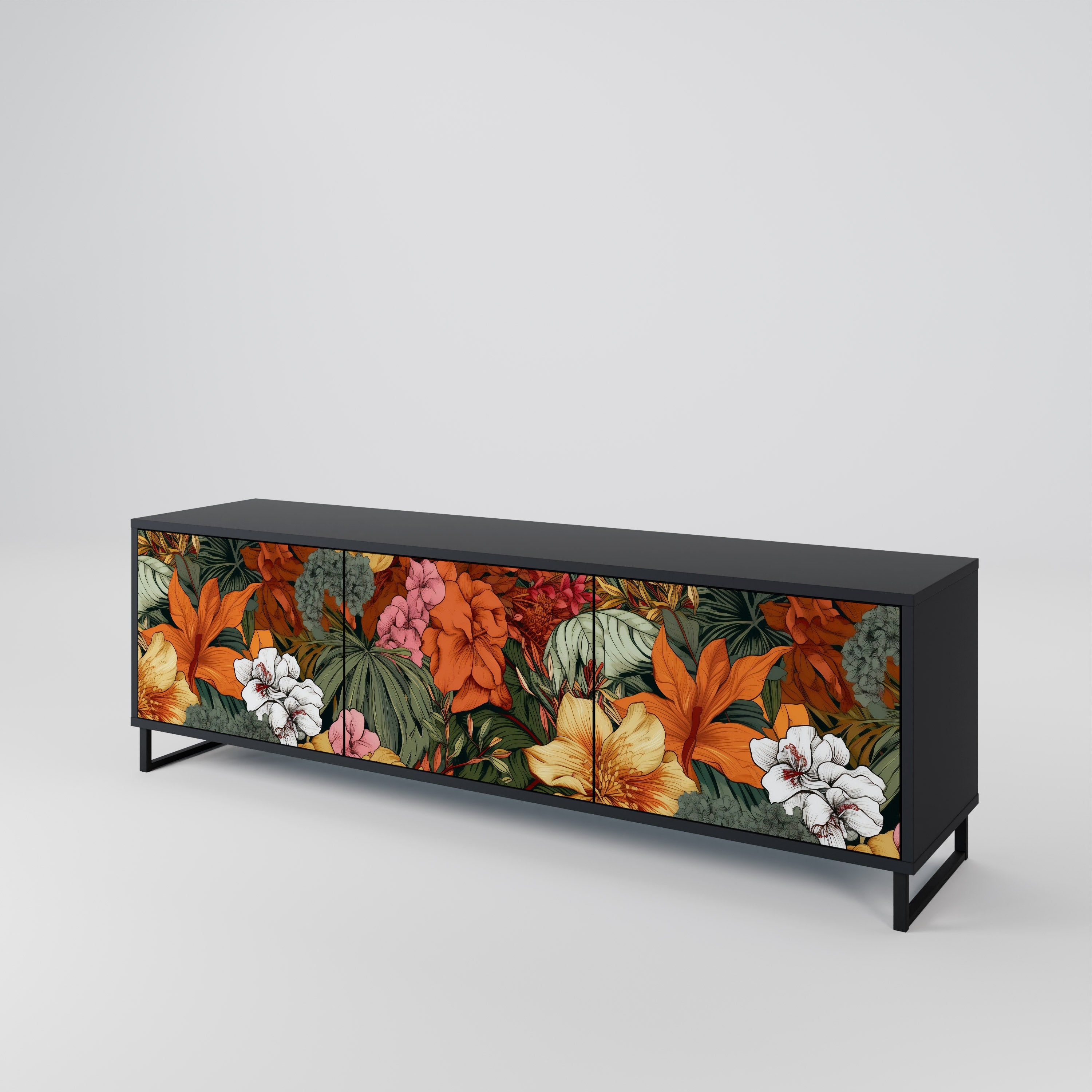 RADIANT FLORA Třídveřový TV stolek