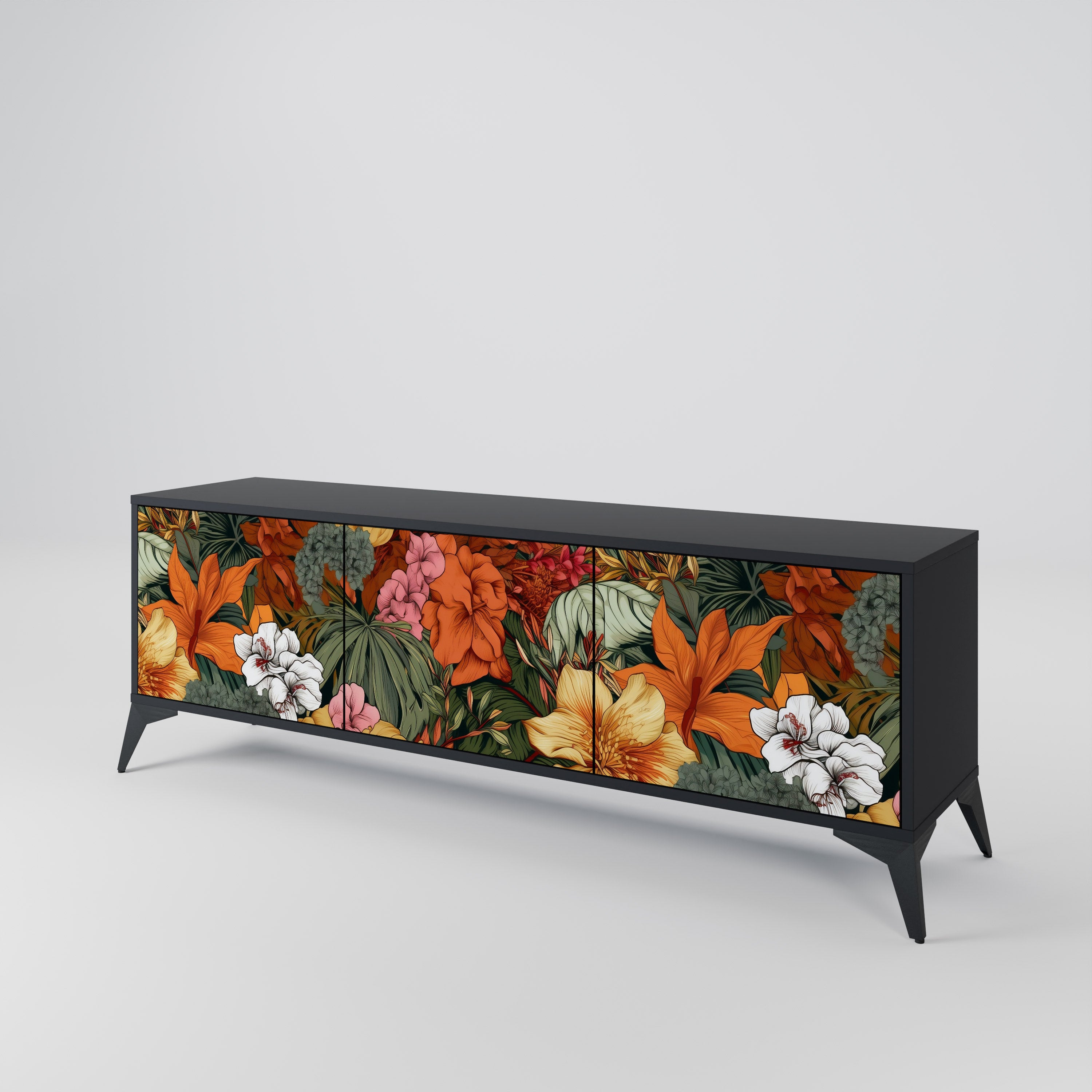RADIANT FLORA Třídveřový TV stolek