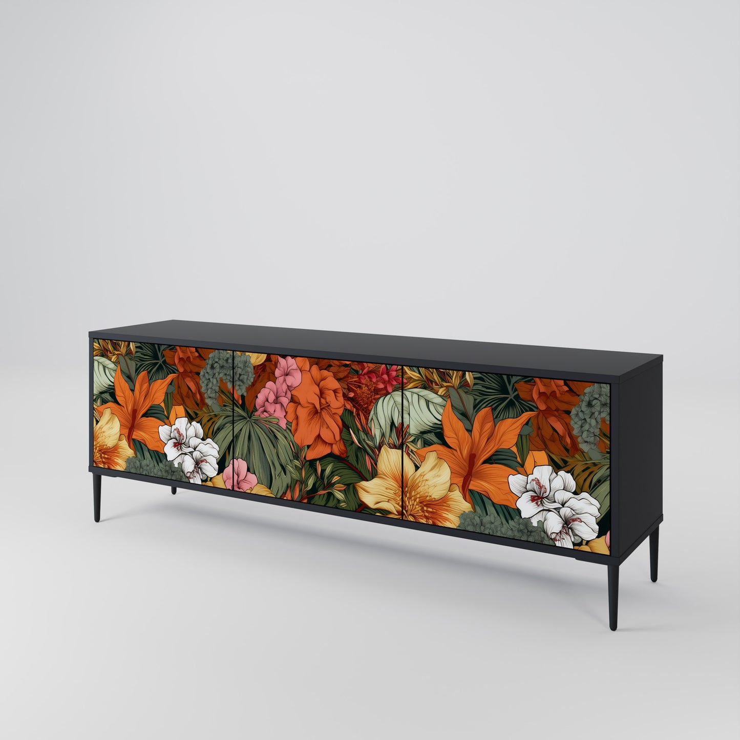 RADIANT FLORA Třídveřový TV stolek