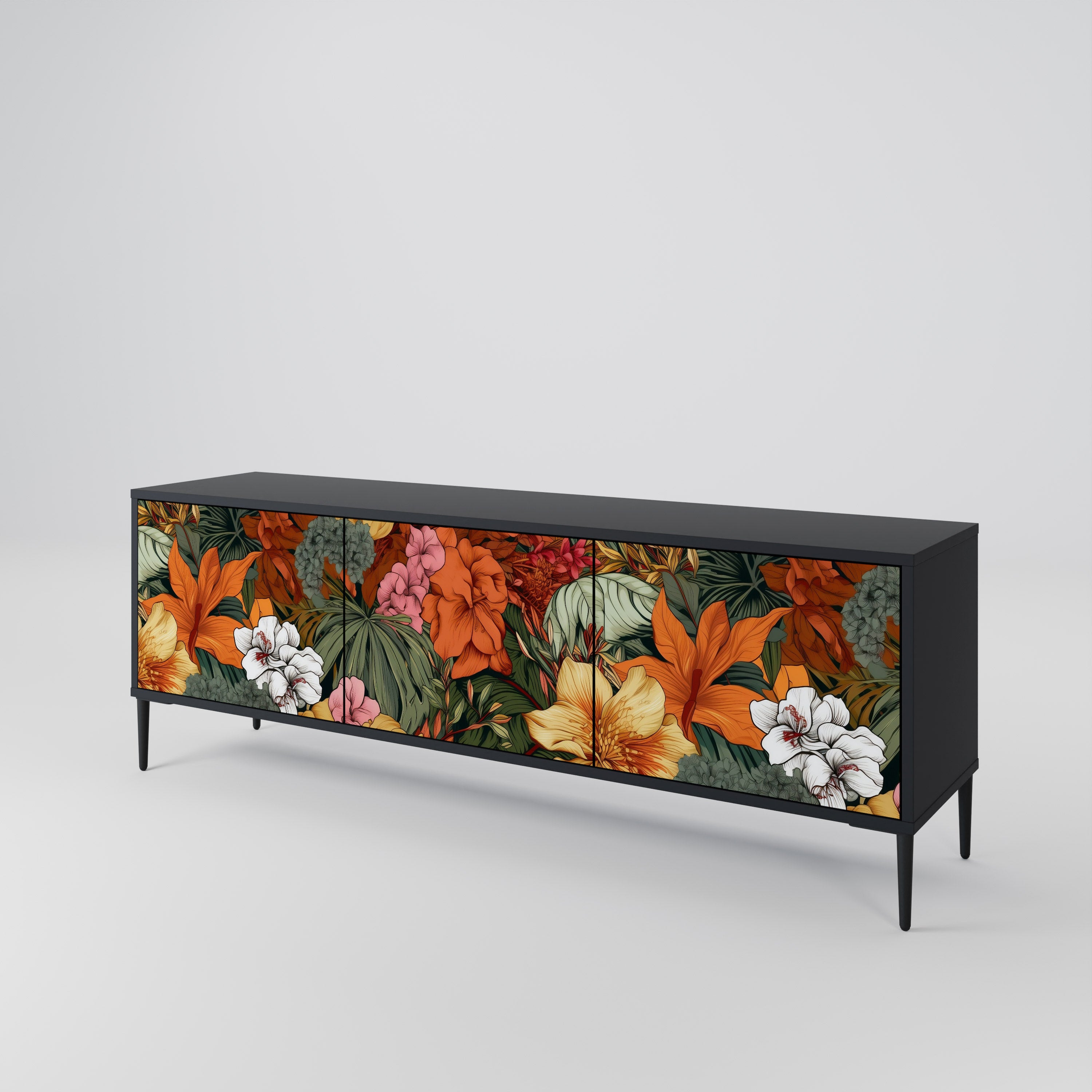 RADIANT FLORA Třídveřový TV stolek