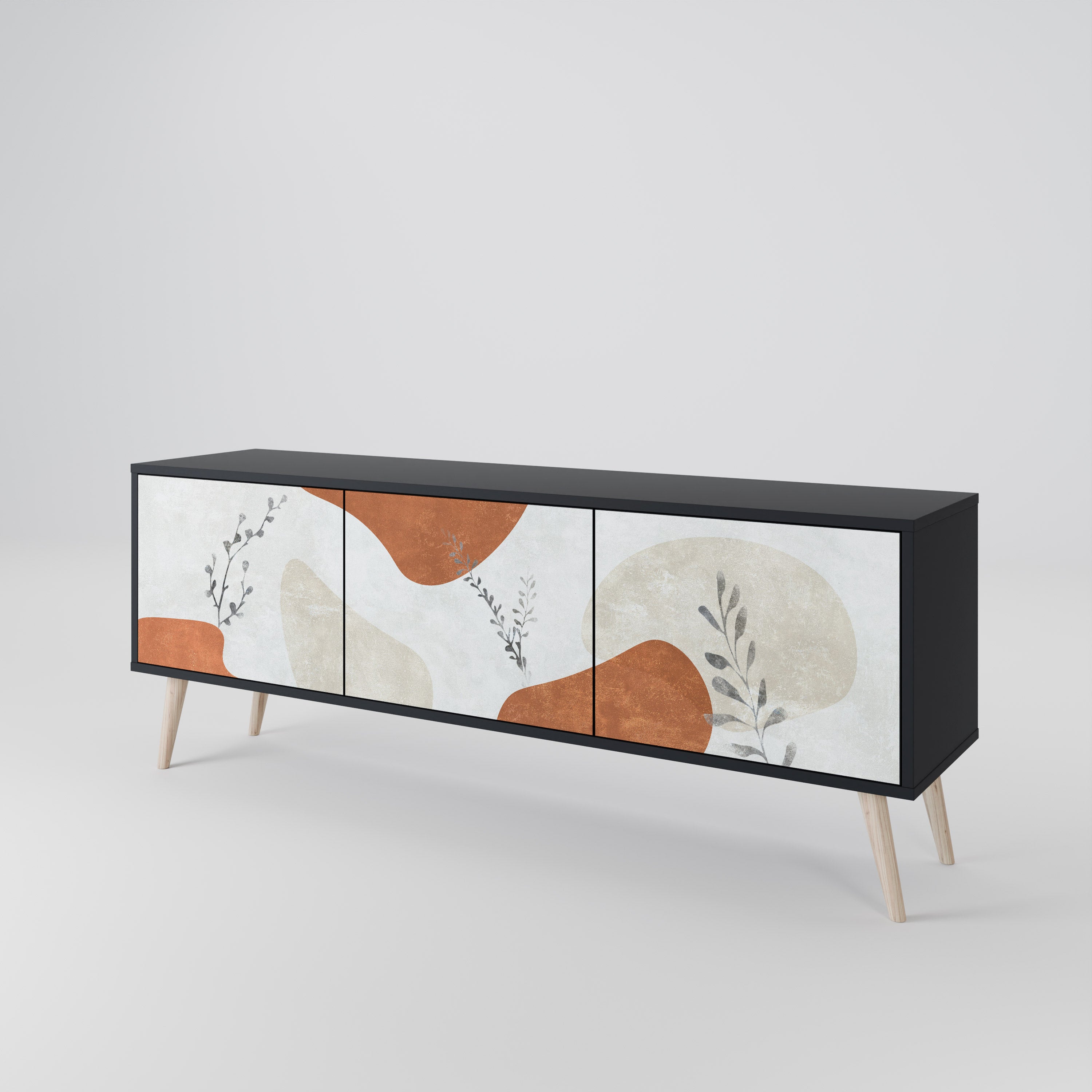 TRANQUIL TWIG Třídveřový TV stolek