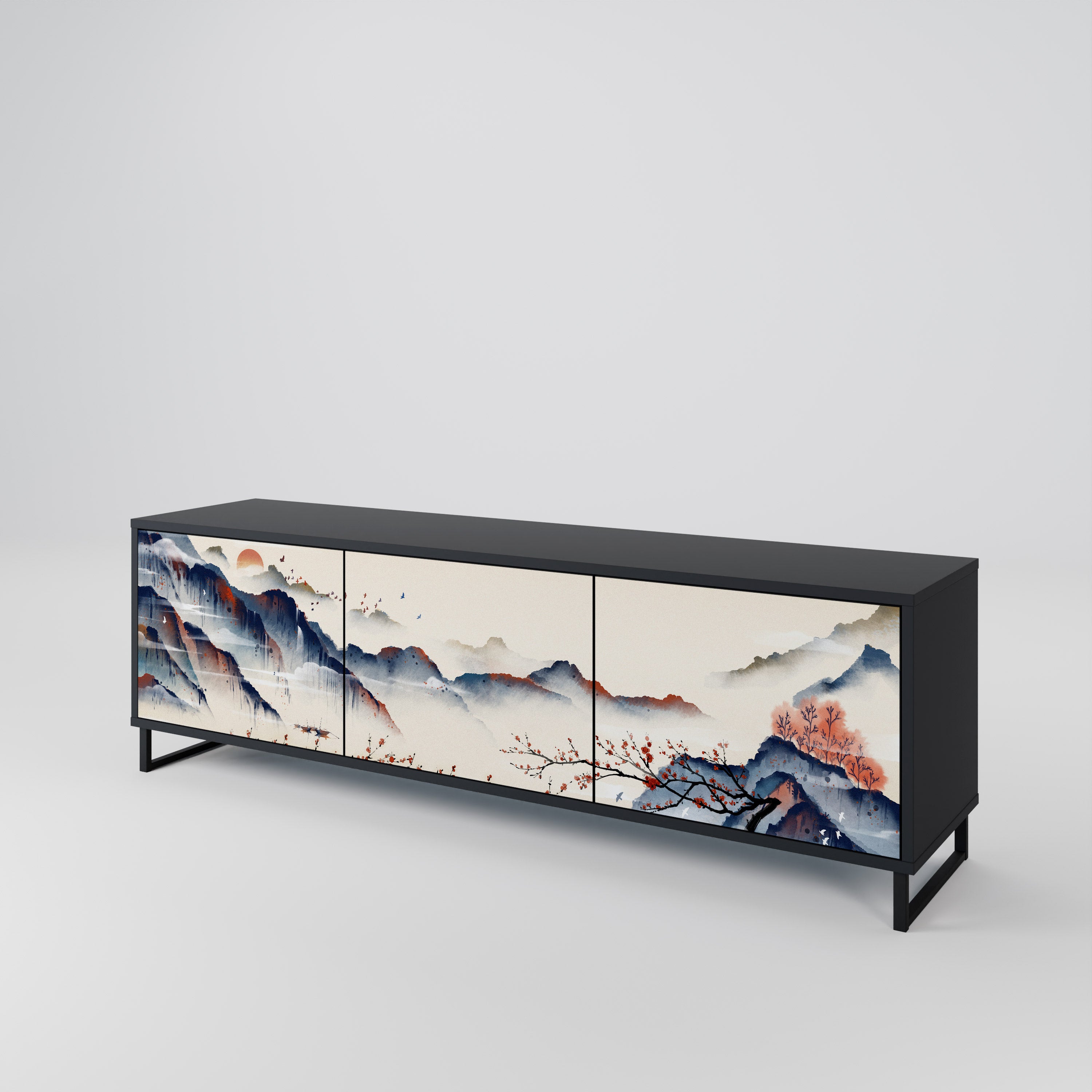 JAPANESE LANDSCAPE Třídveřový TV stolek