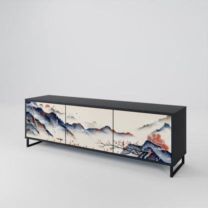 JAPANESE LANDSCAPE Třídveřový TV stolek