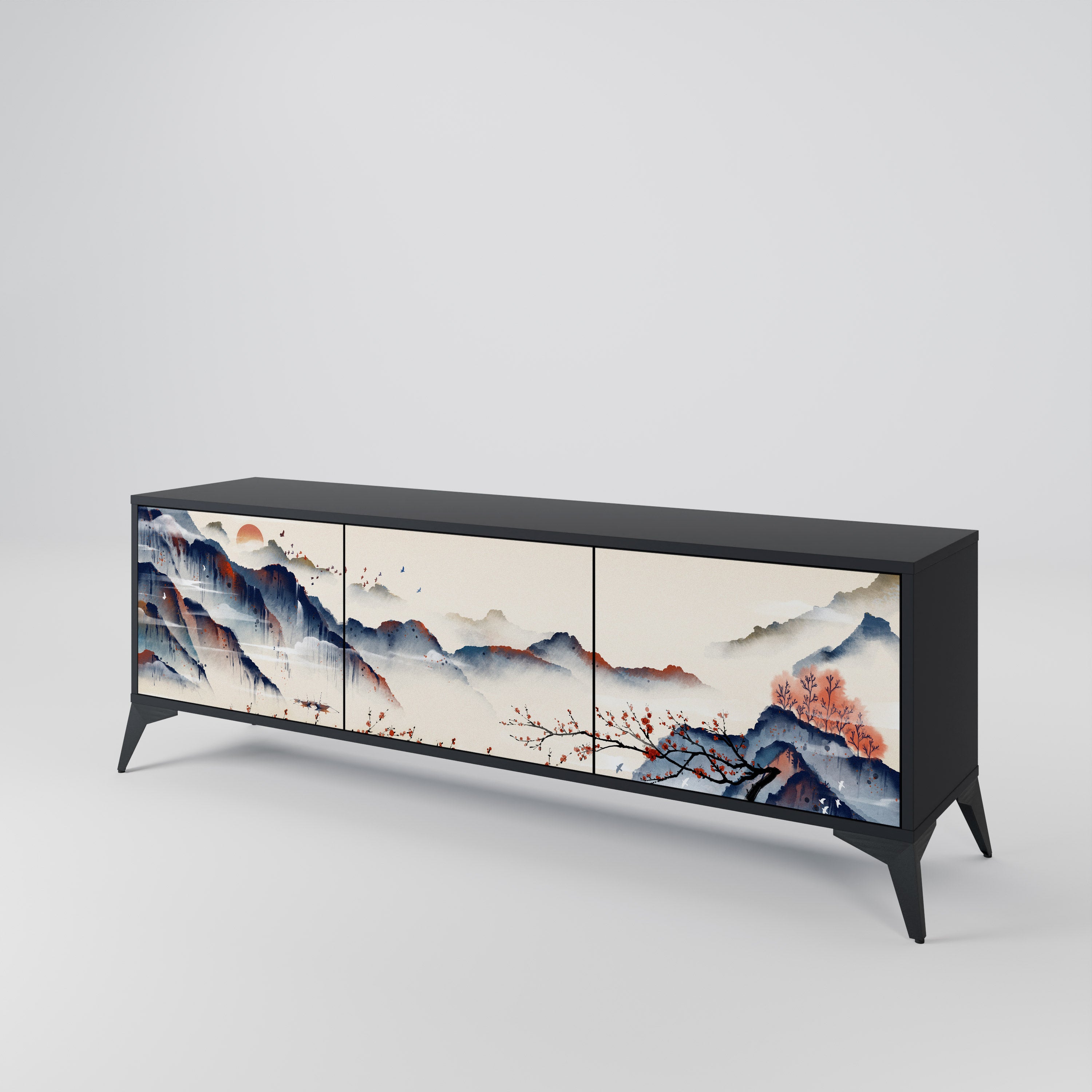 JAPANESE LANDSCAPE Třídveřový TV stolek