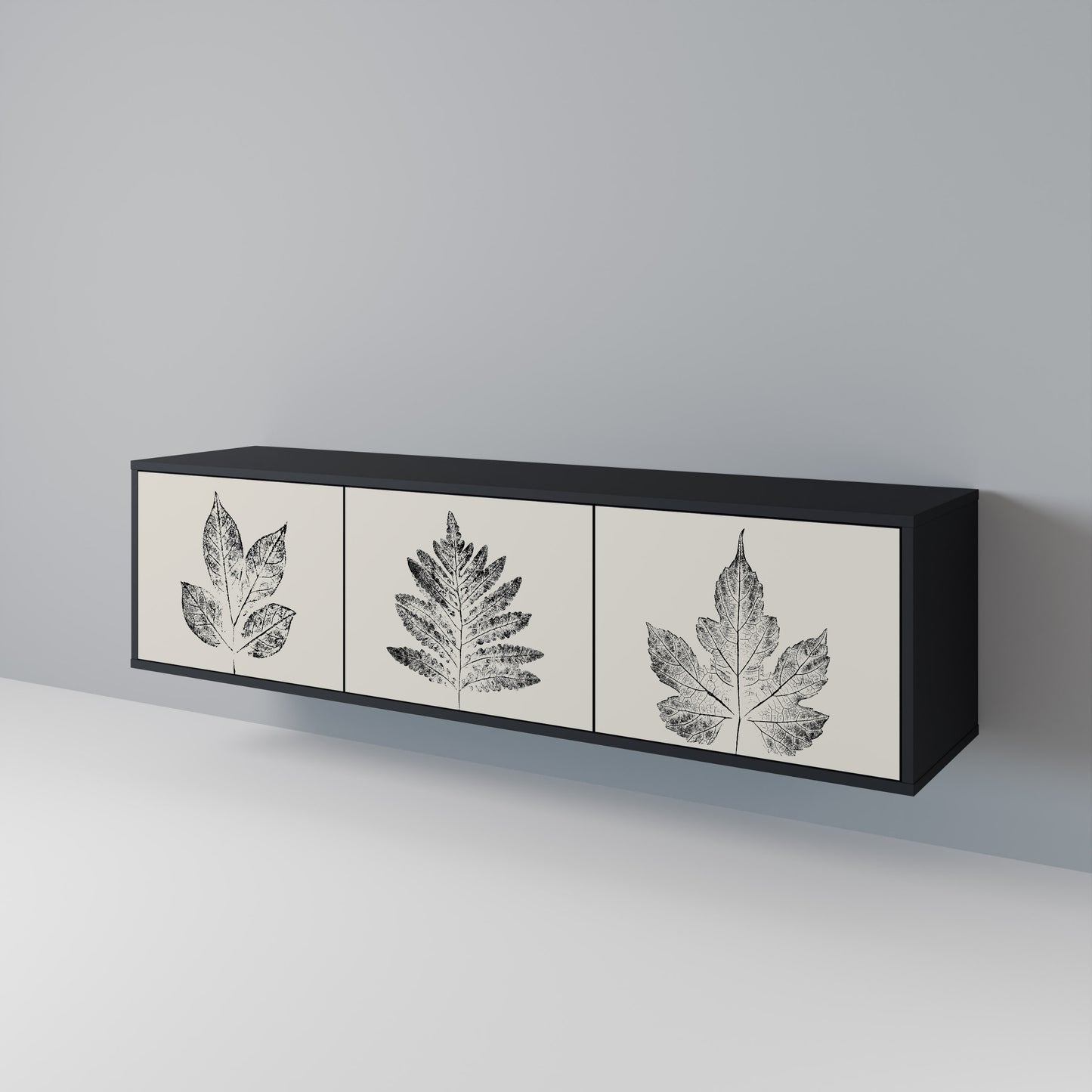 LEAFY STAMPS Třídveřový TV stolek
