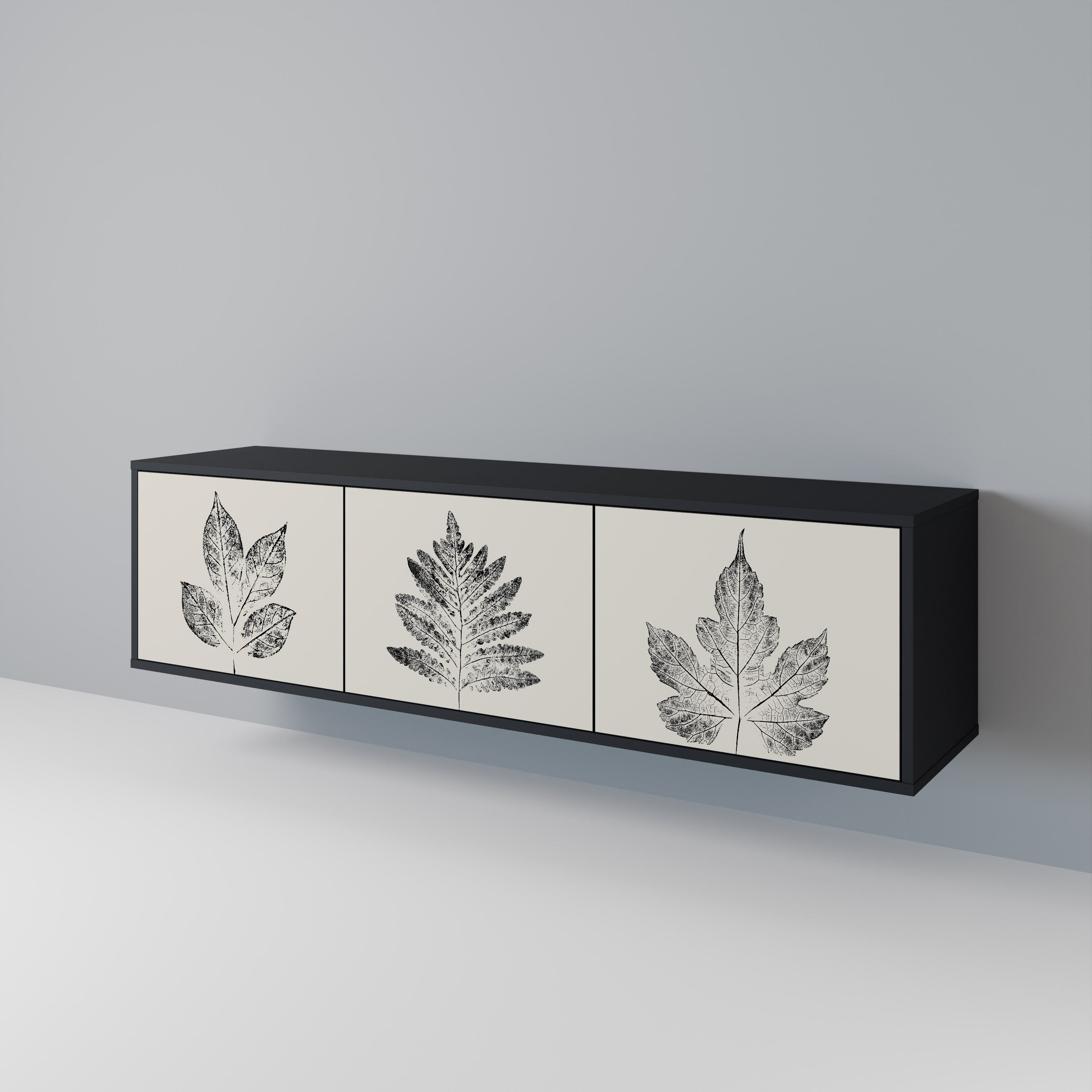 LEAFY STAMPS Třídveřový TV stolek