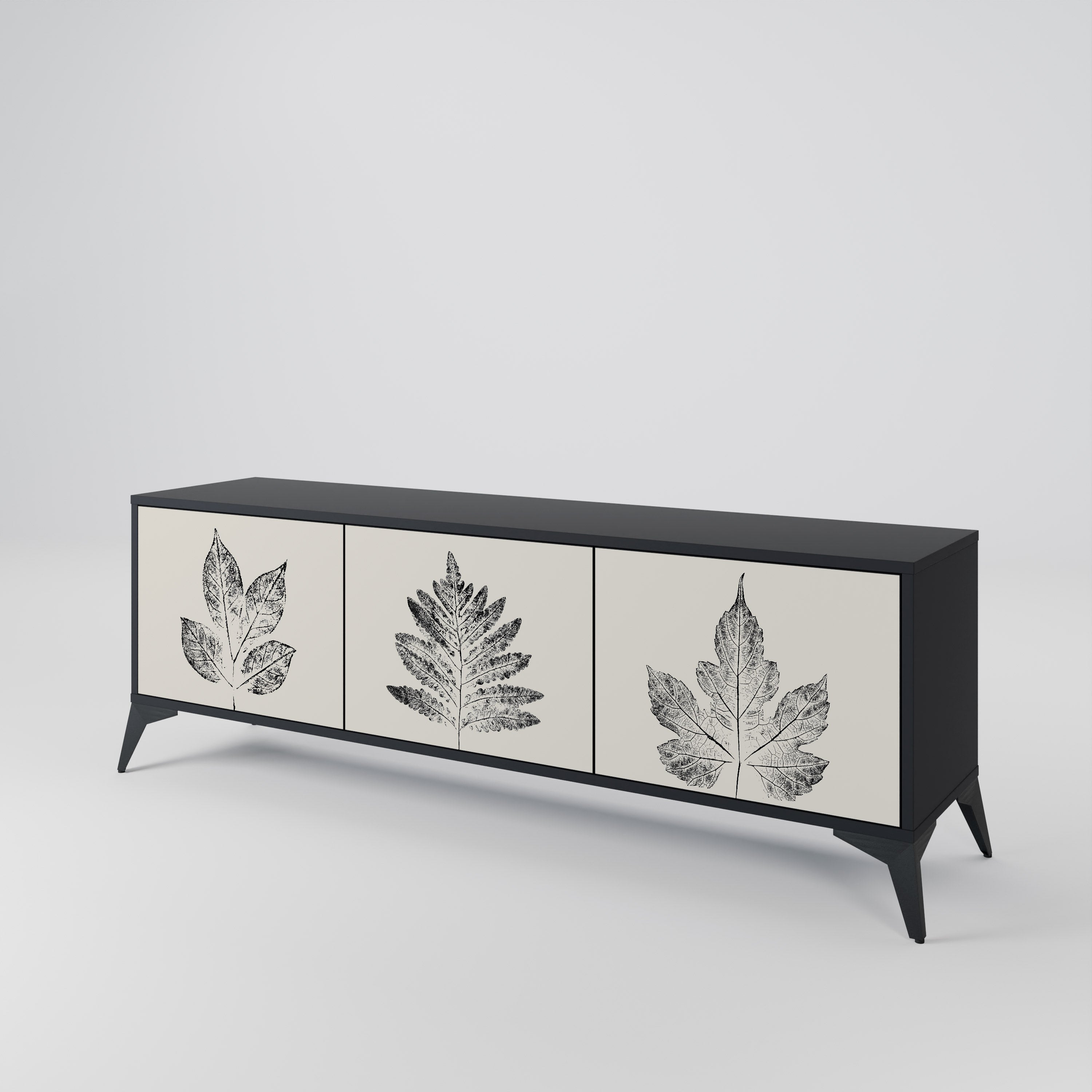 LEAFY STAMPS Třídveřový TV stolek