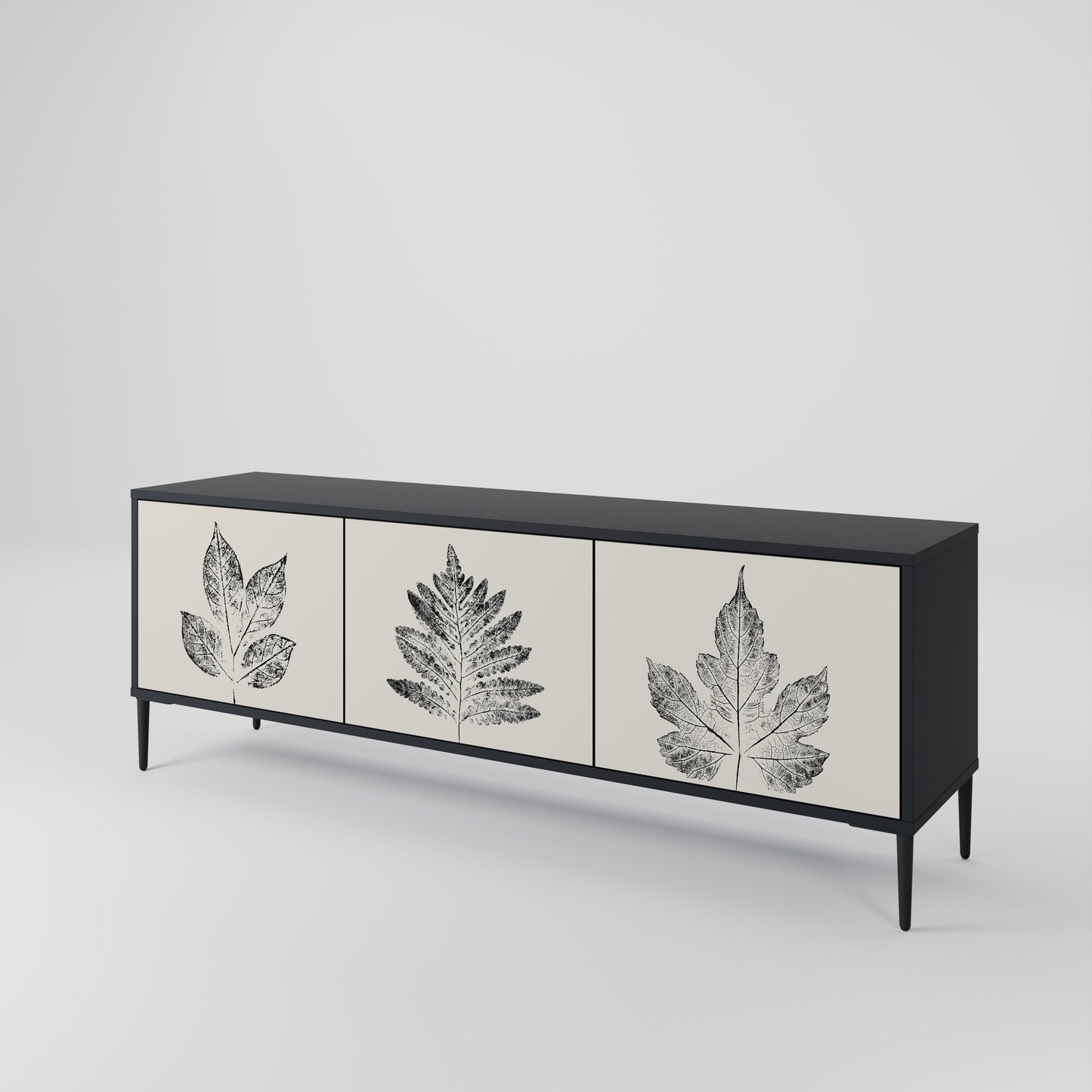 LEAFY STAMPS Třídveřový TV stolek
