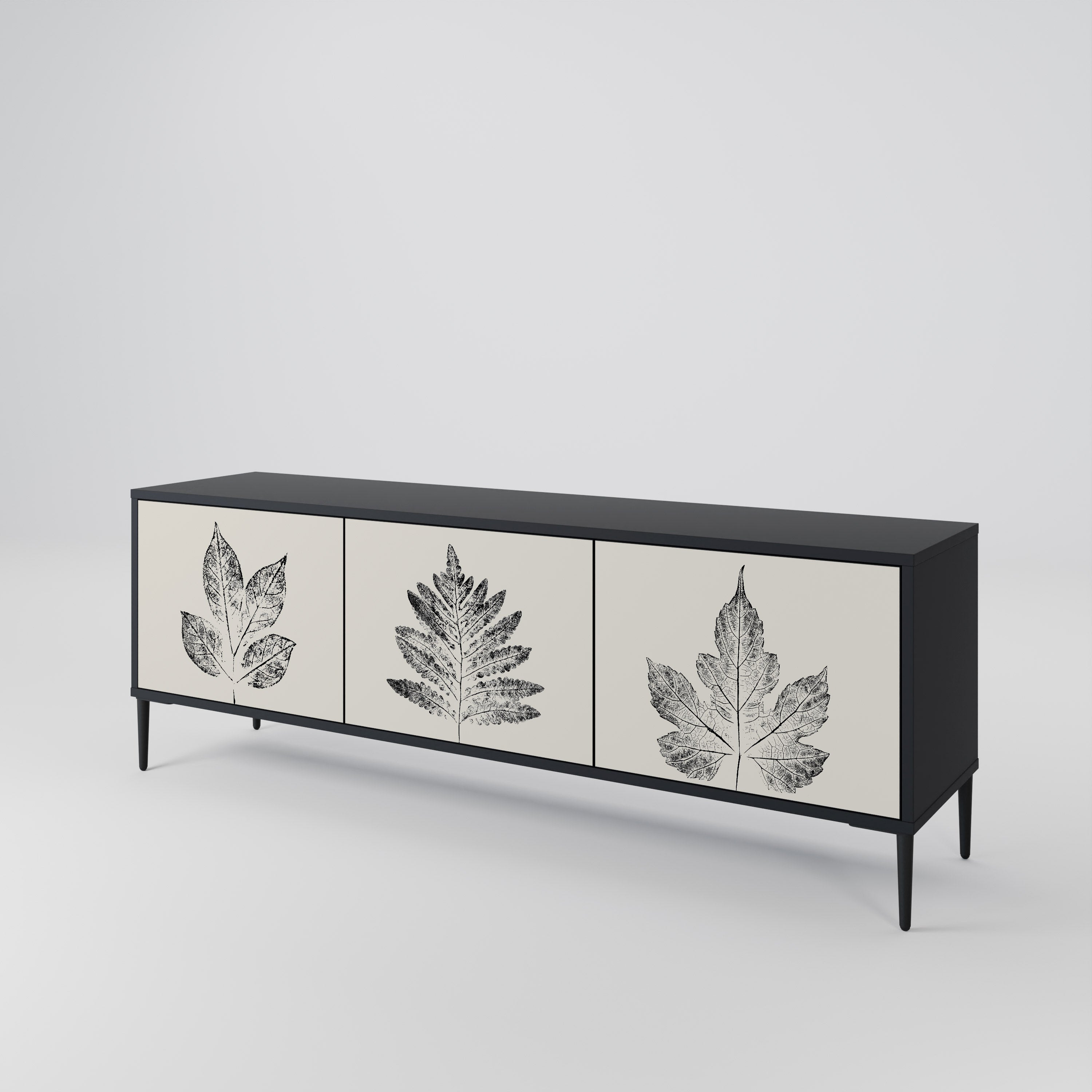LEAFY STAMPS Třídveřový TV stolek