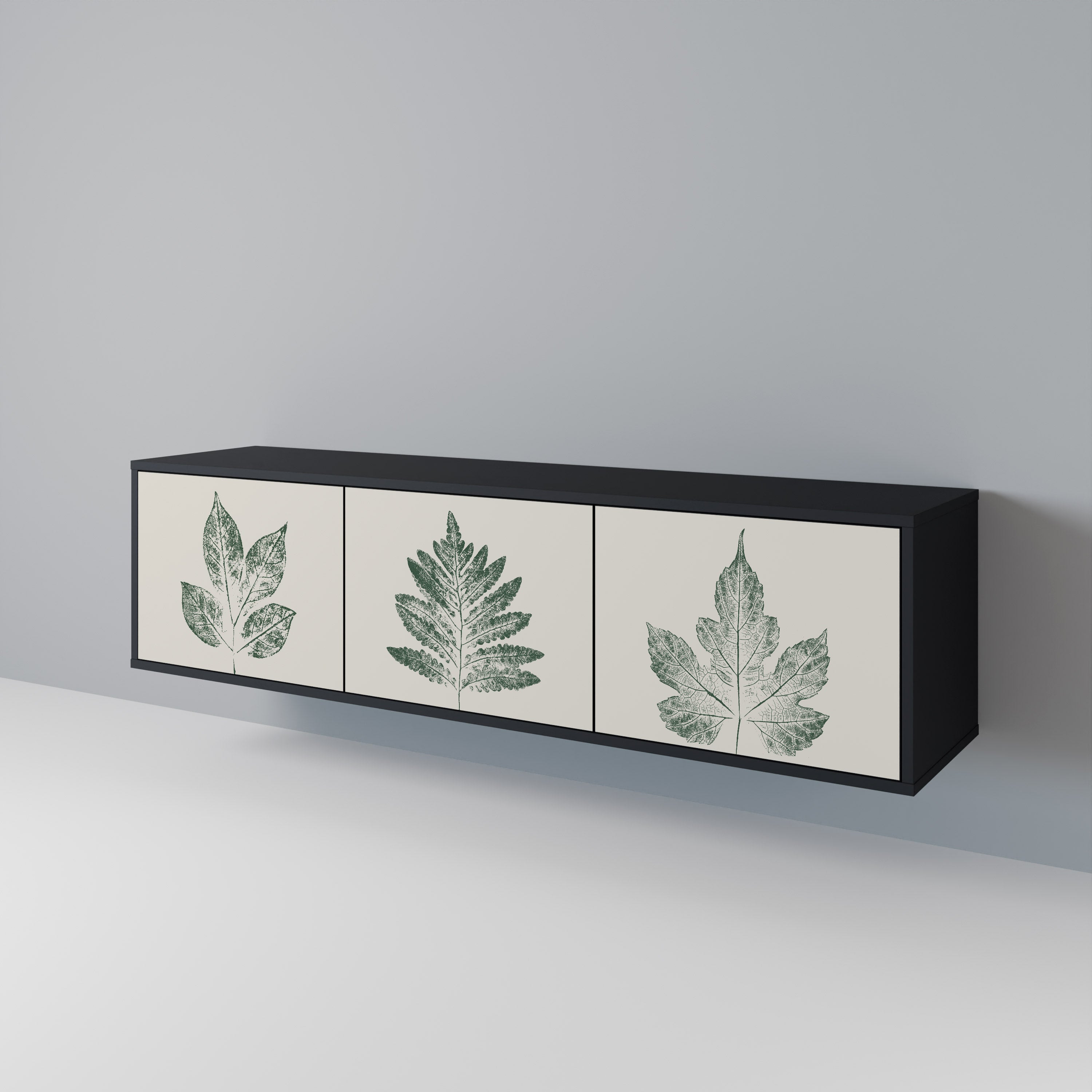 GREEN LEAFY STAMPS Třídveřový TV stolek