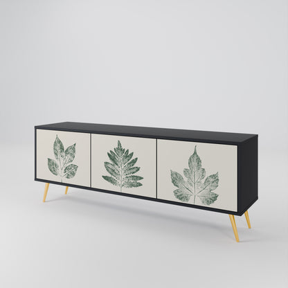 GREEN LEAFY STAMPS Třídveřový TV stolek
