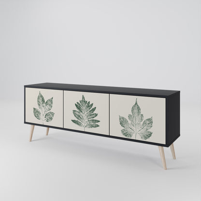GREEN LEAFY STAMPS Třídveřový TV stolek
