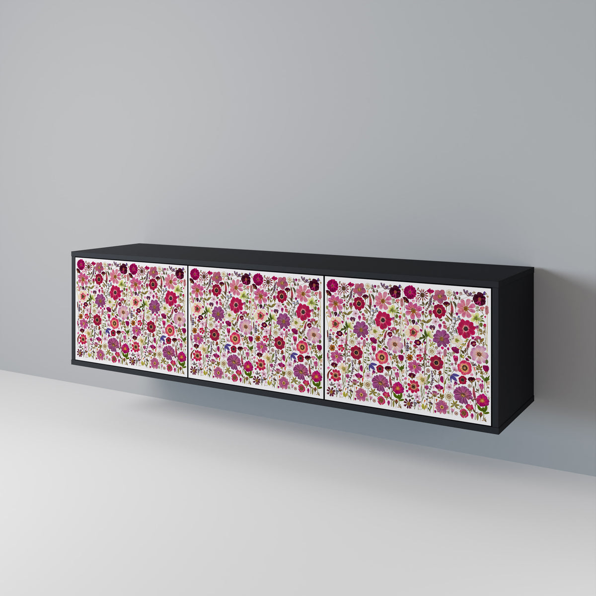 PETAL GARDEN Třídveřový TV stolek