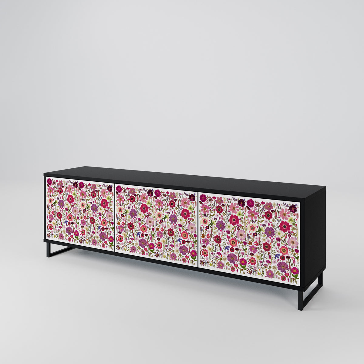 PETAL GARDEN Třídveřový TV stolek