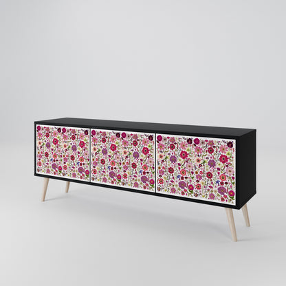 PETAL GARDEN Třídveřový TV stolek