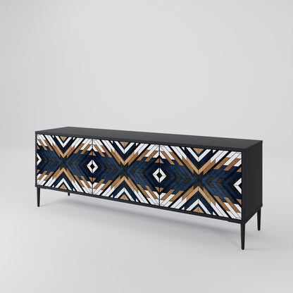 ARTFUL GEOMETRY Třídveřový TV stolek