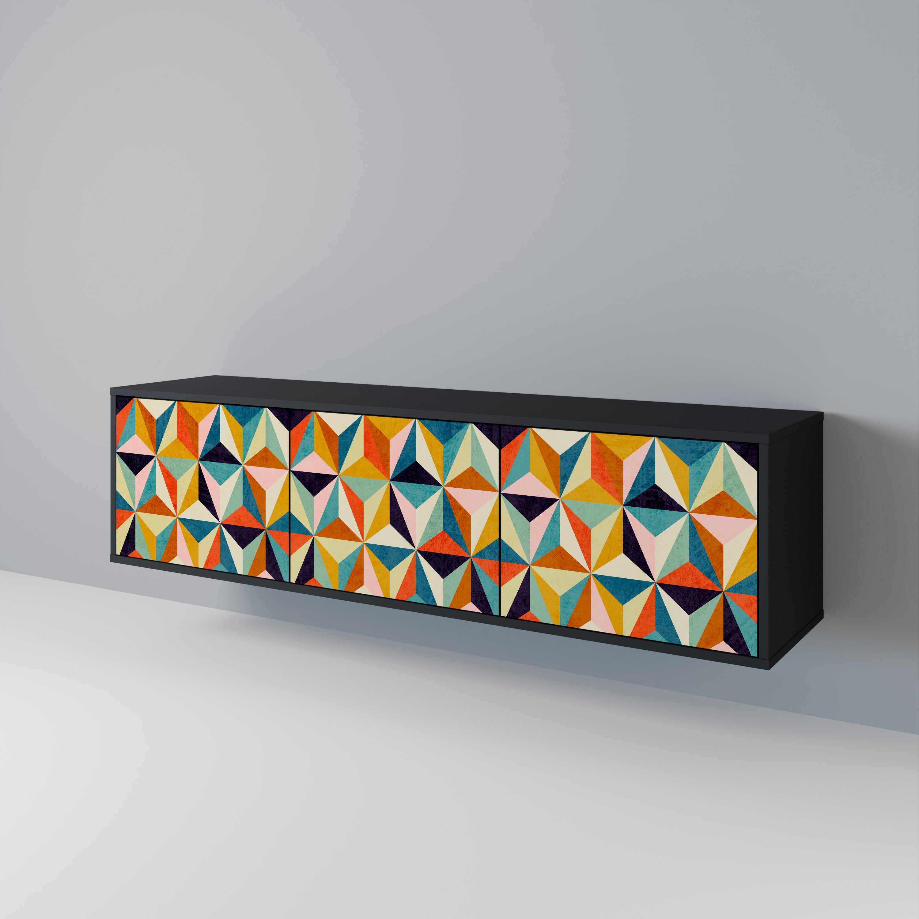 TESSELATE TREASURES Třídveřový TV stolek