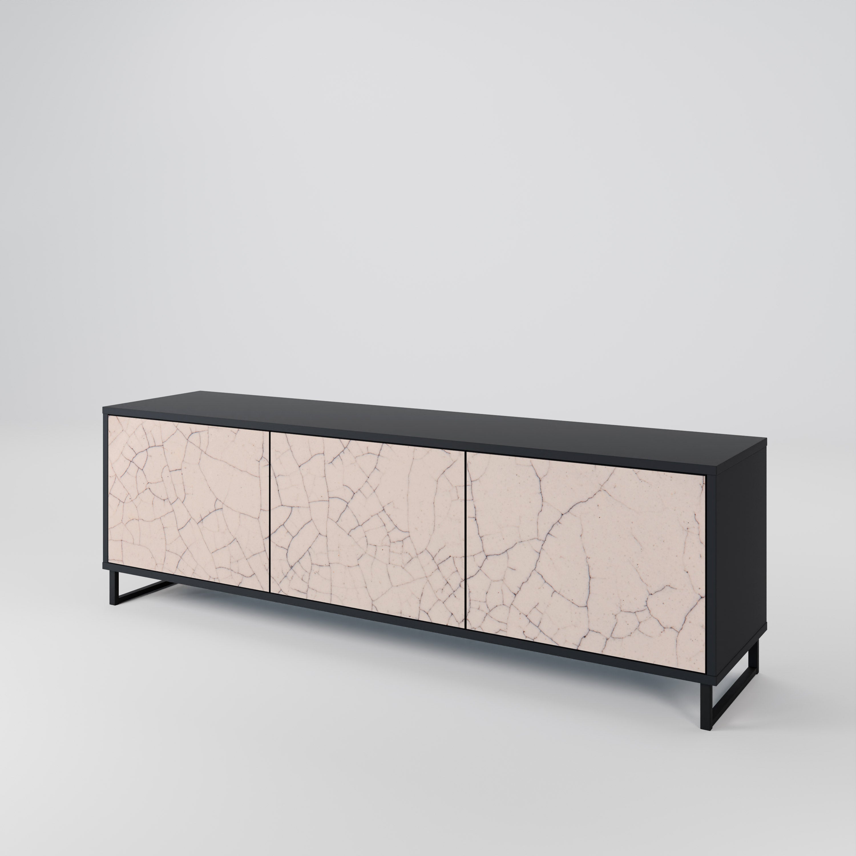 CERAMIC TEXTURE Třídveřový TV stolek