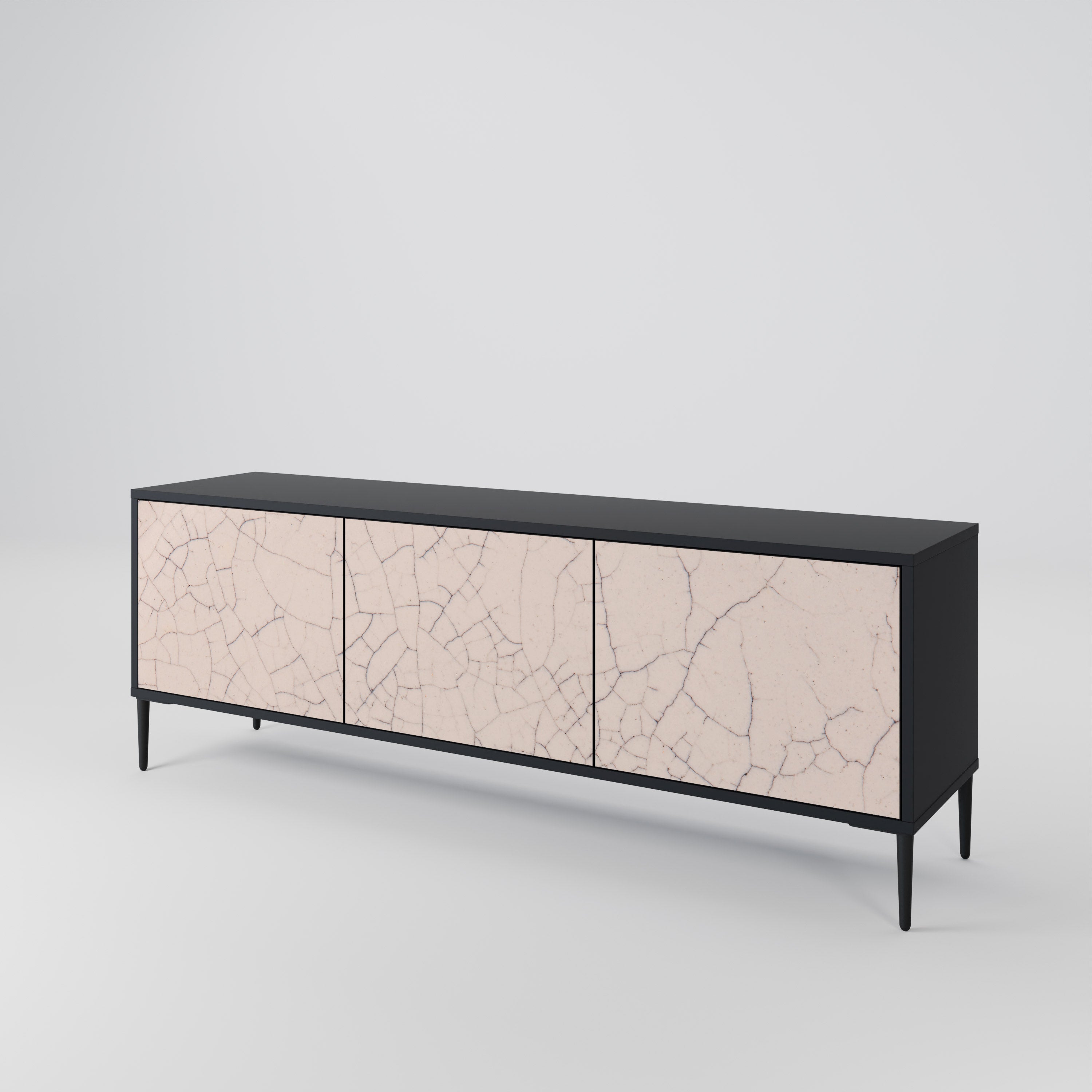 CERAMIC TEXTURE Třídveřový TV stolek