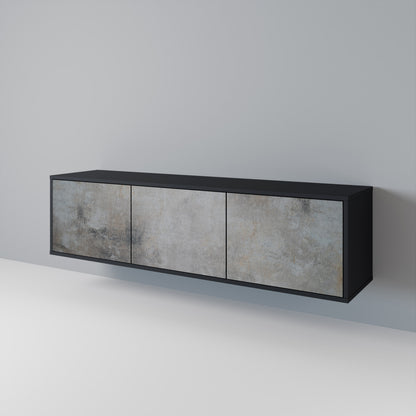 CONCRETE WALL Třídveřový TV stolek