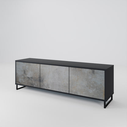 CONCRETE WALL Třídveřový TV stolek